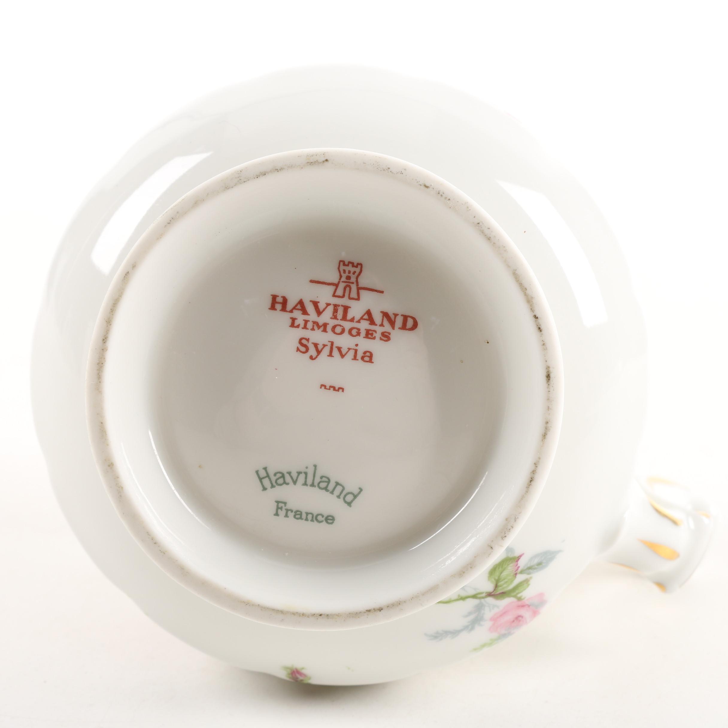 Vintage Haviland Limoges "Sylvia" Porcleain Creamer