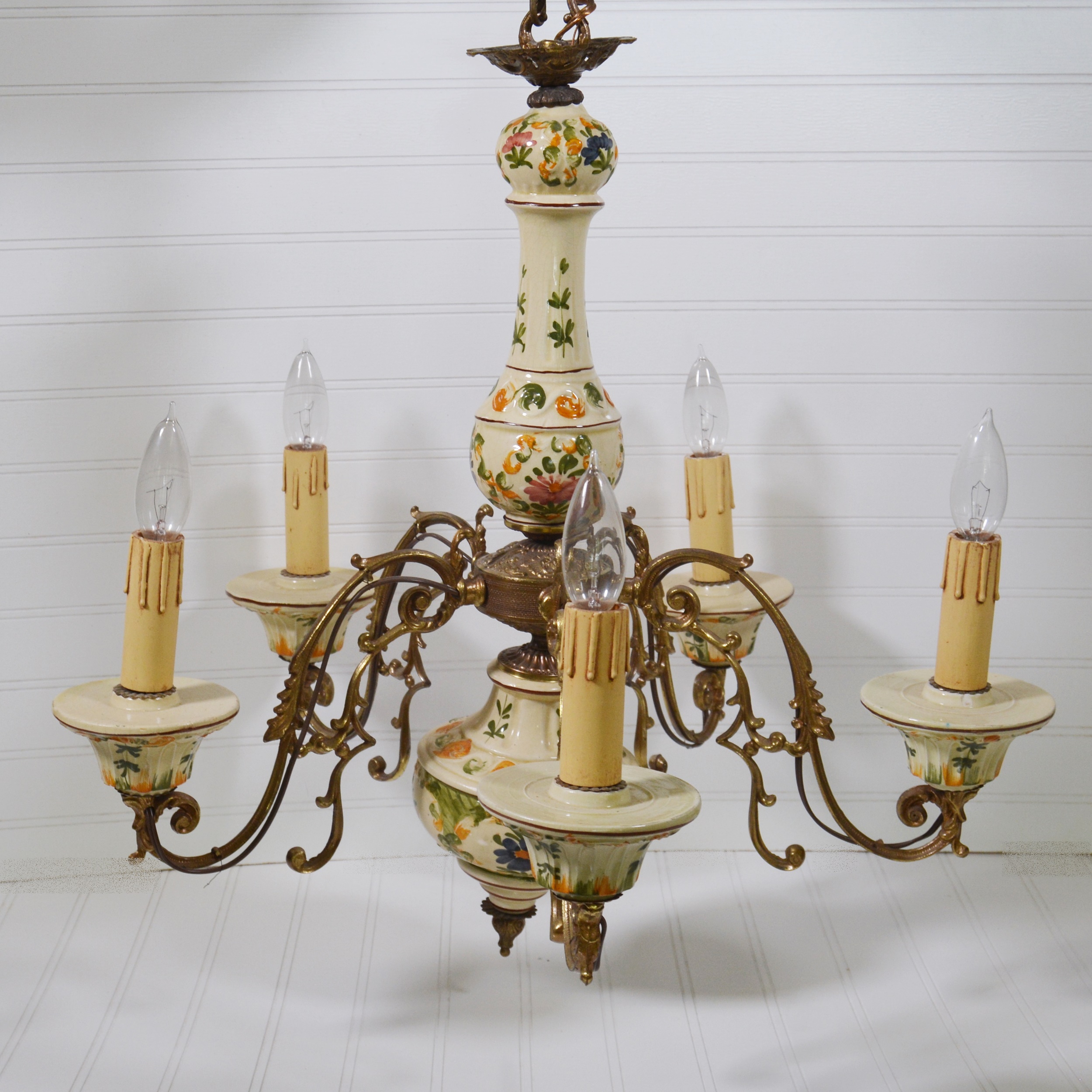 Painted Porcelain Chandelier