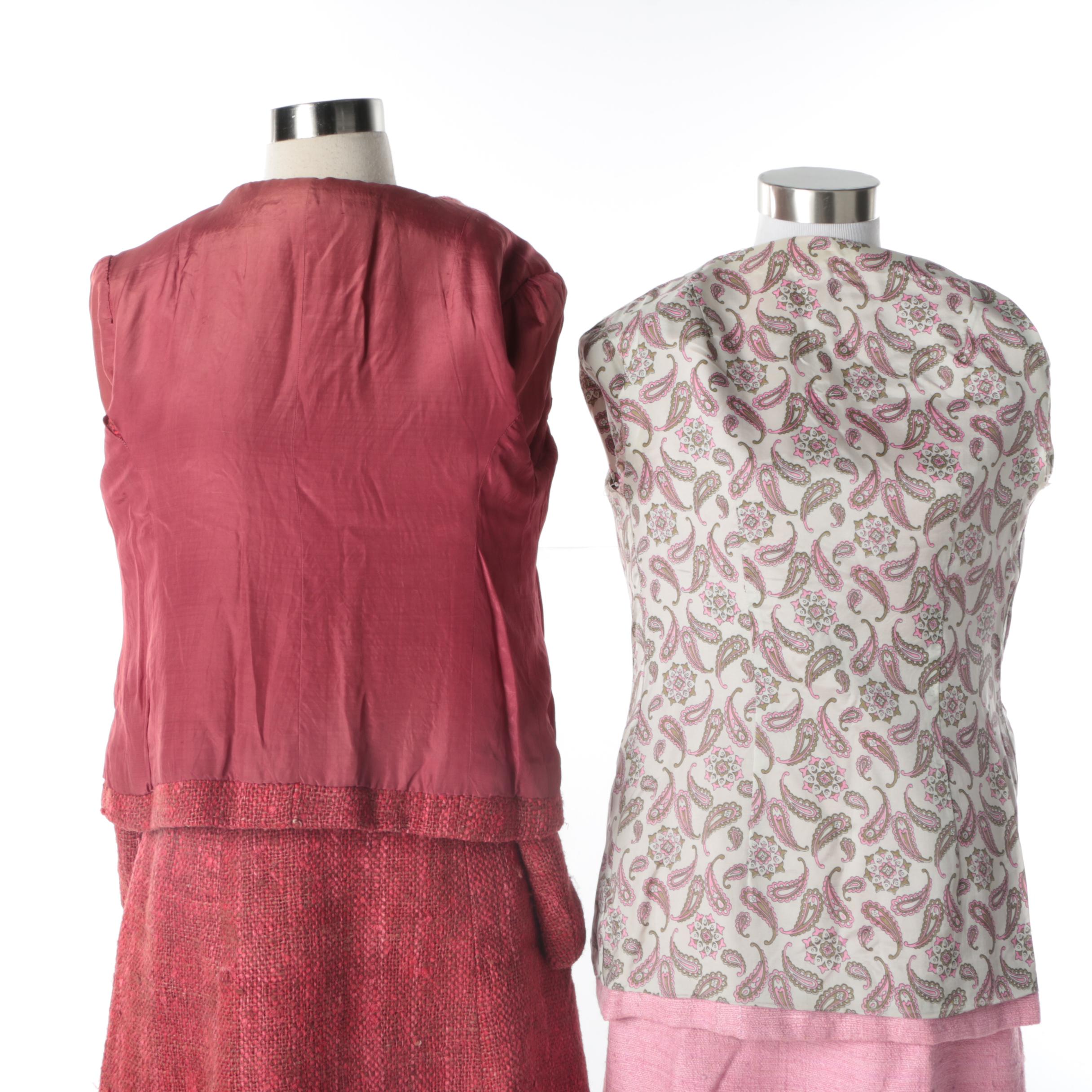 Vintage Wool Blend Skirt Suits Including Francia