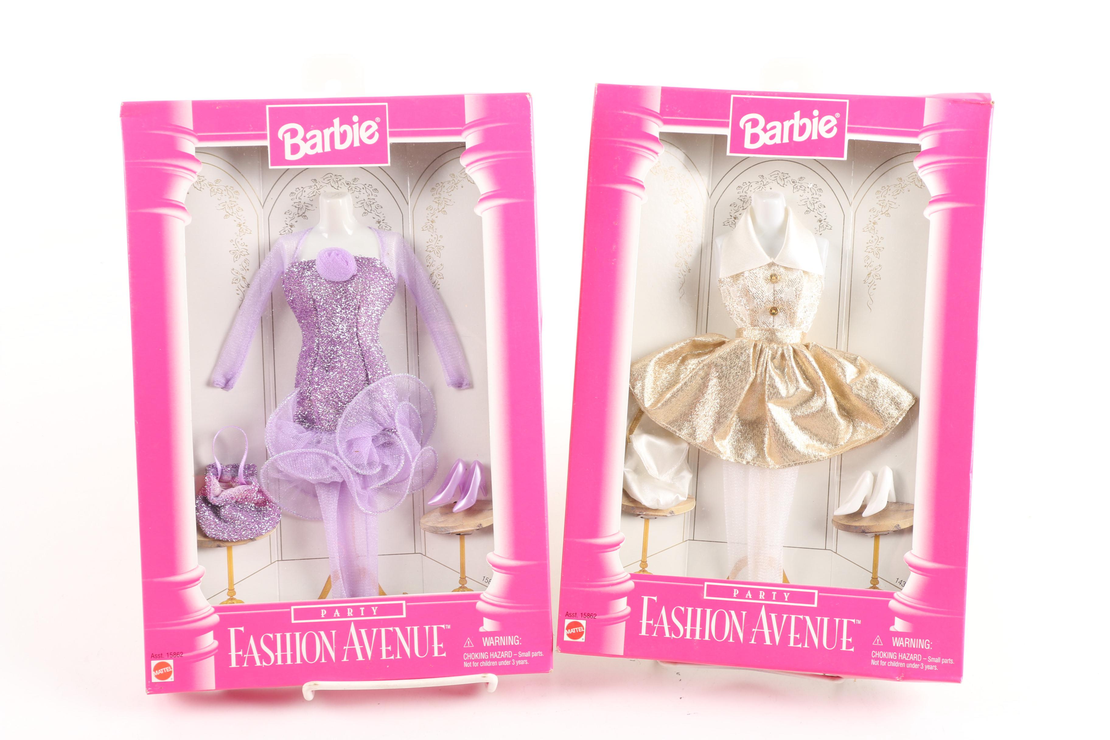 2000s Mattel Barbie Dolls with Vintage Playsets and Outfits
