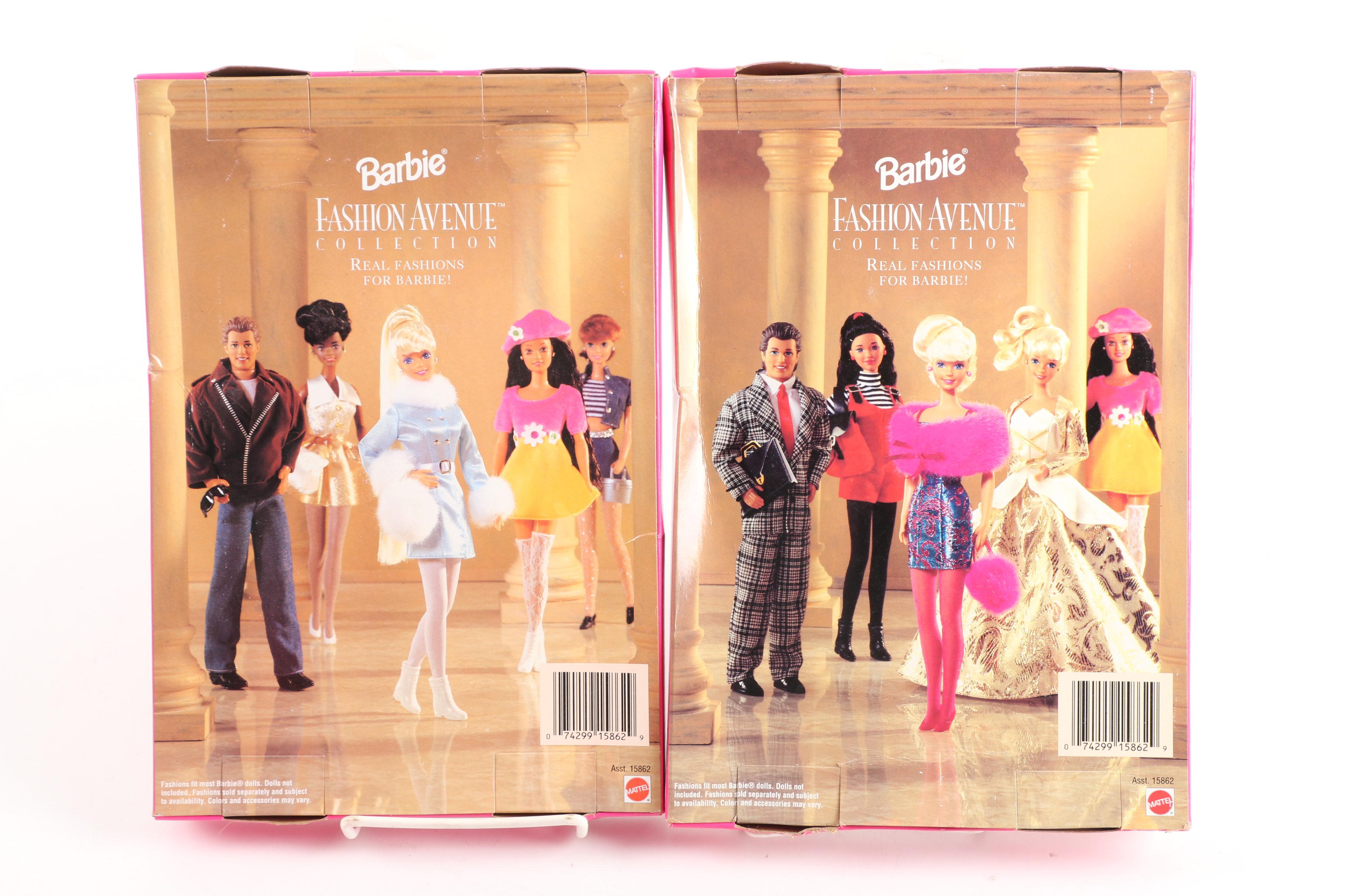 2000s Mattel Barbie Dolls with Vintage Playsets and Outfits