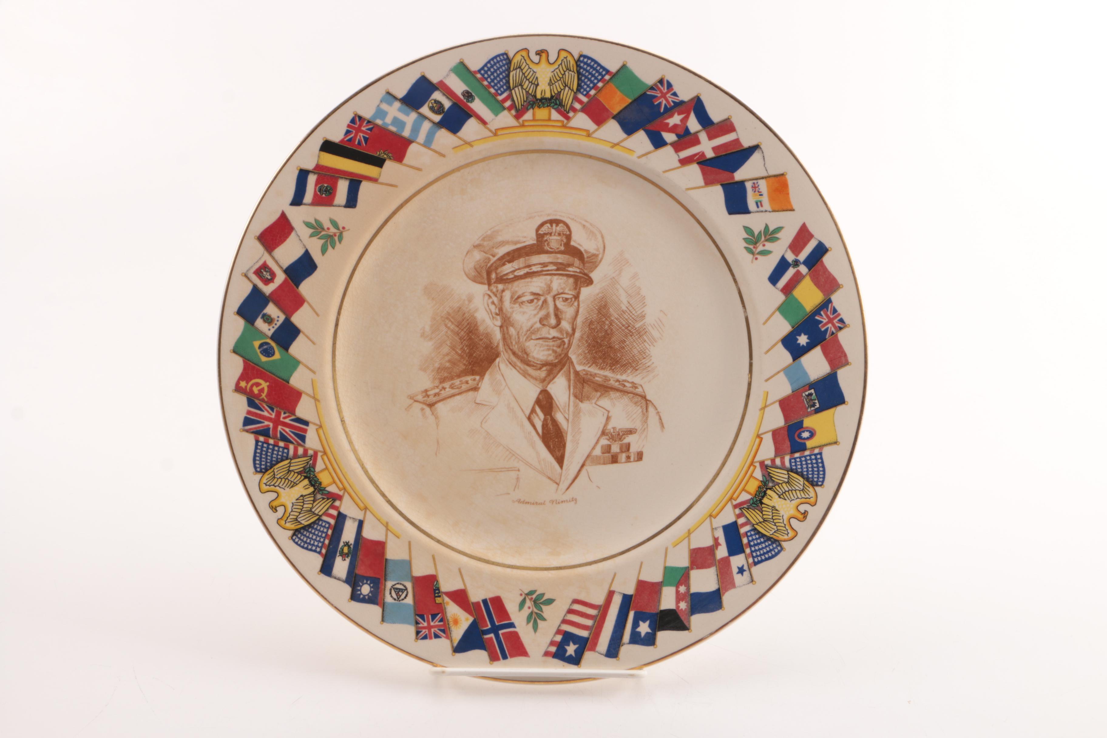 Vintage Old Colony China Co. "Allied Nations" Commemorative Plates