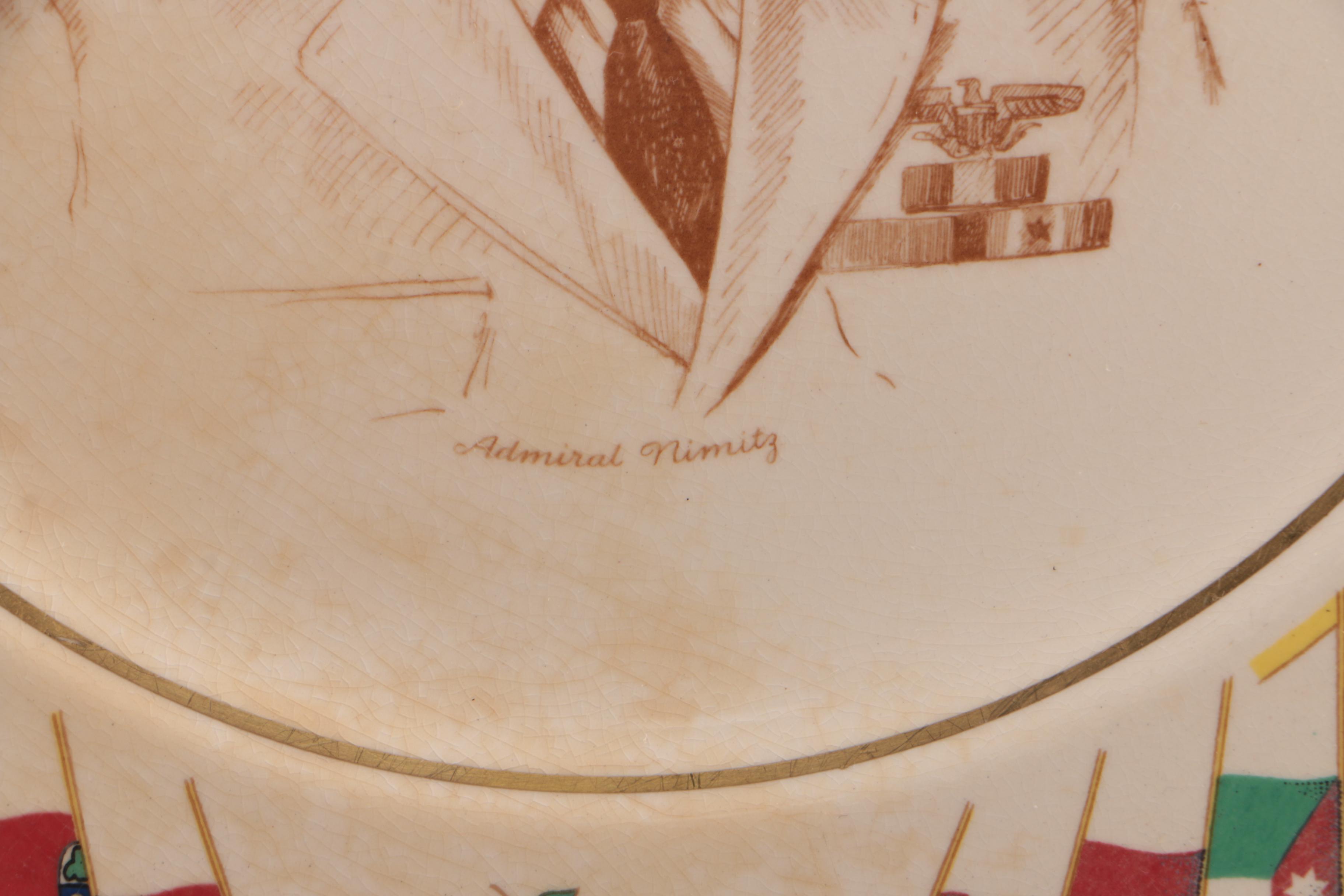 Vintage Old Colony China Co. "Allied Nations" Commemorative Plates