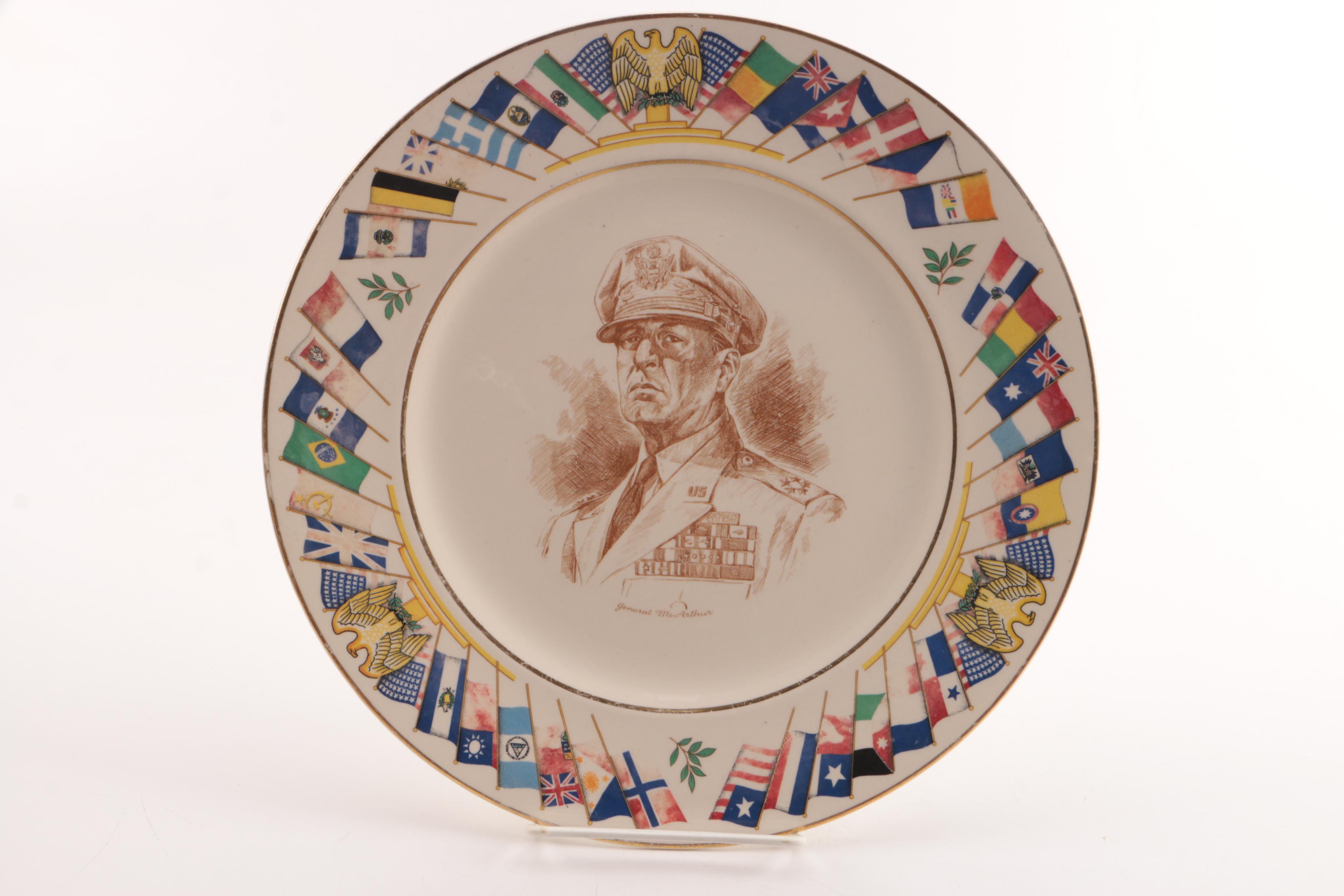 Vintage Old Colony China Co. "Allied Nations" Commemorative Plates