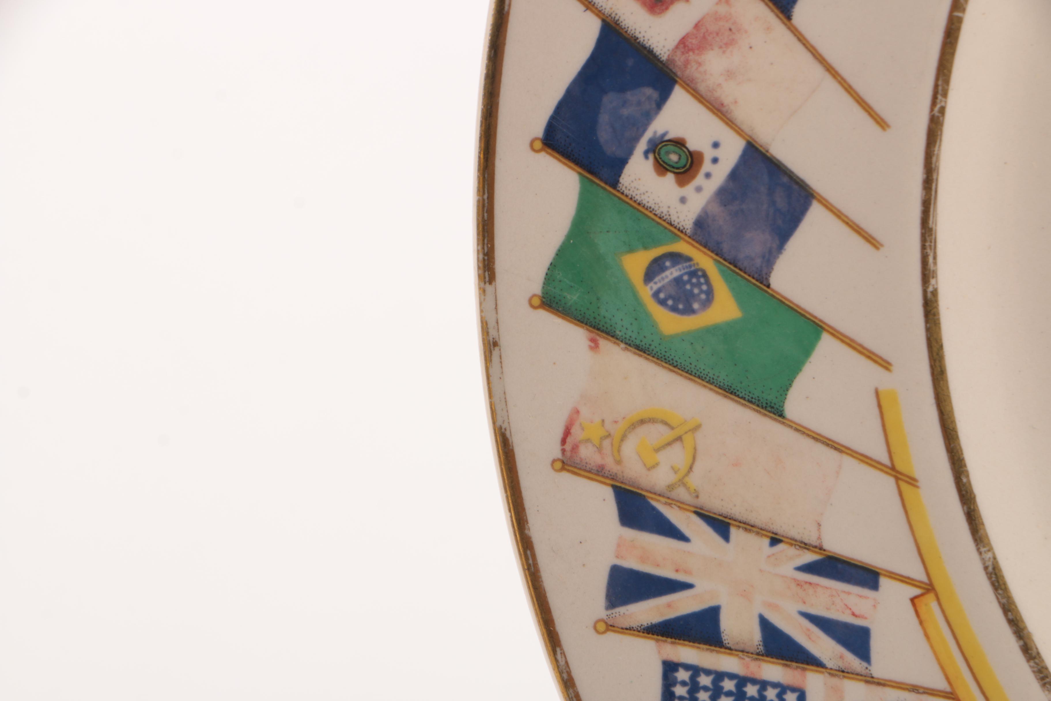 Vintage Old Colony China Co. "Allied Nations" Commemorative Plates