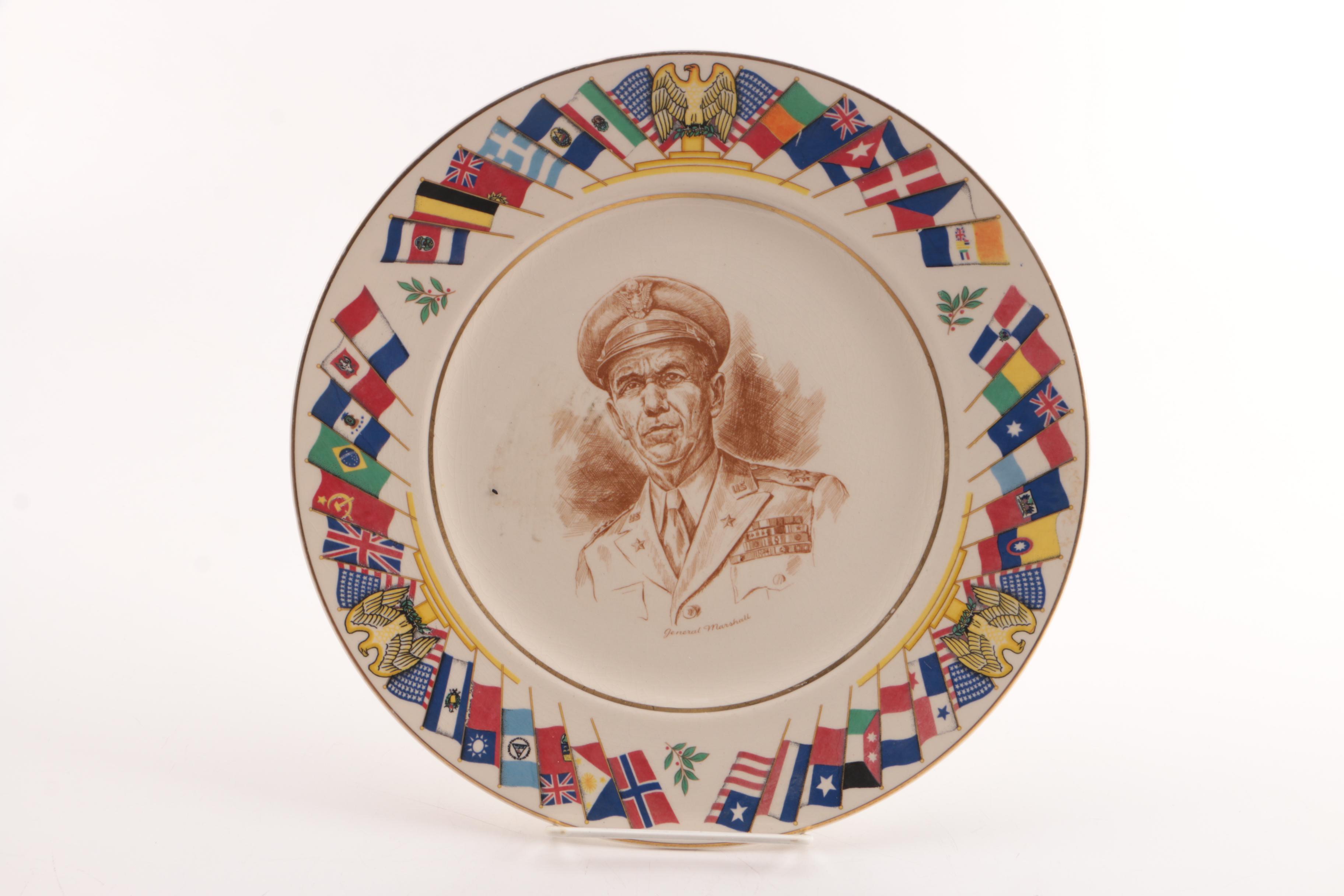 Vintage Old Colony China Co. "Allied Nations" Commemorative Plates