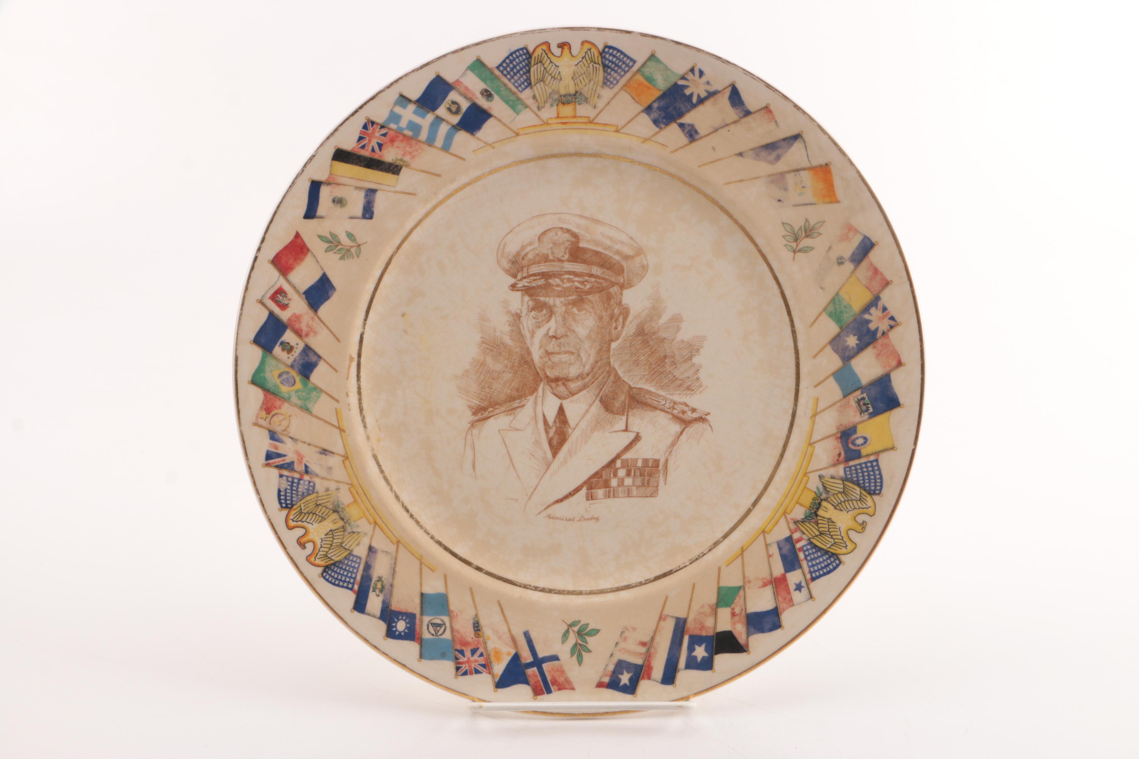 Vintage Old Colony China Co. "Allied Nations" Commemorative Plates