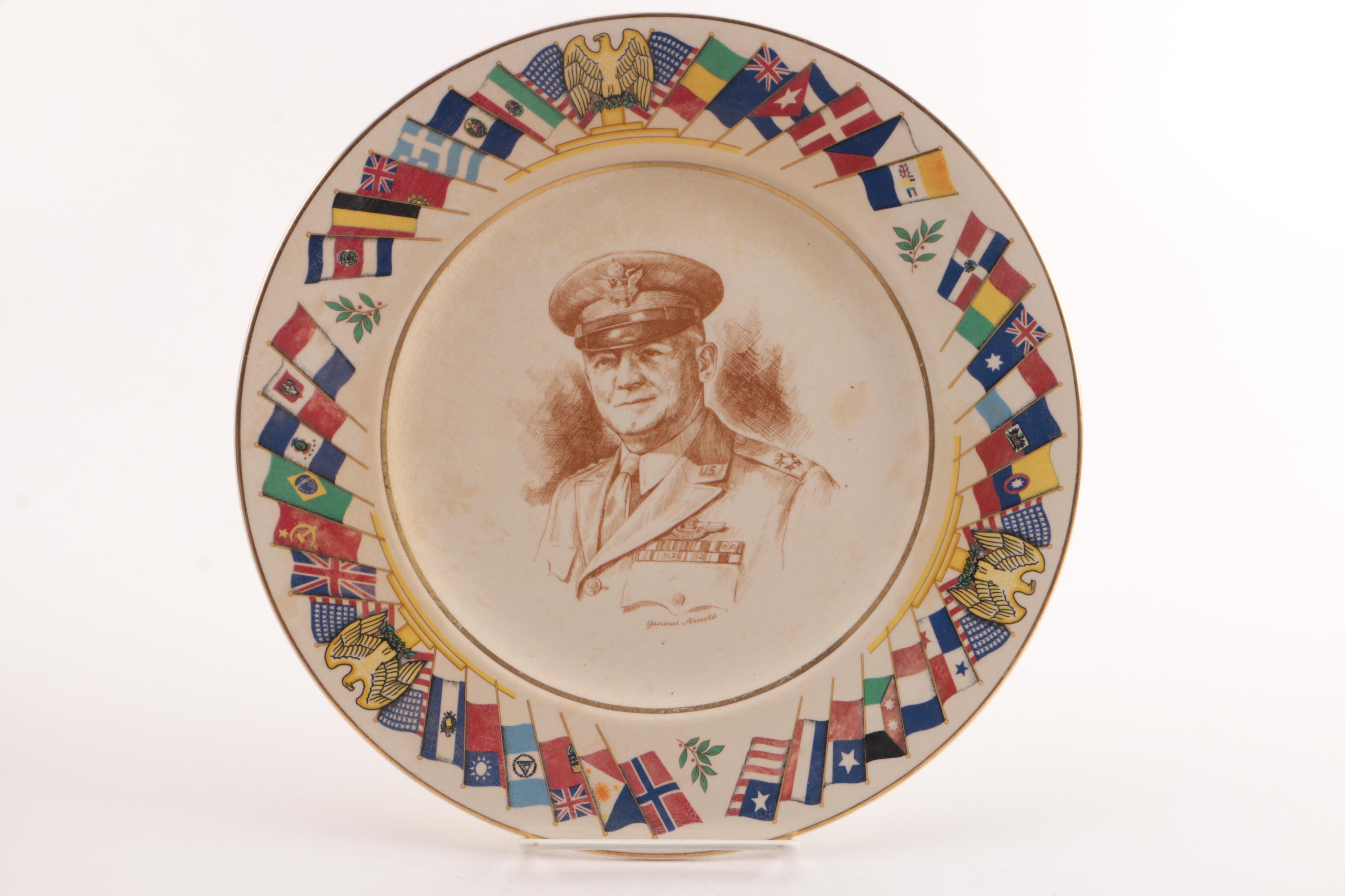 Vintage Old Colony China Co. "Allied Nations" Commemorative Plates