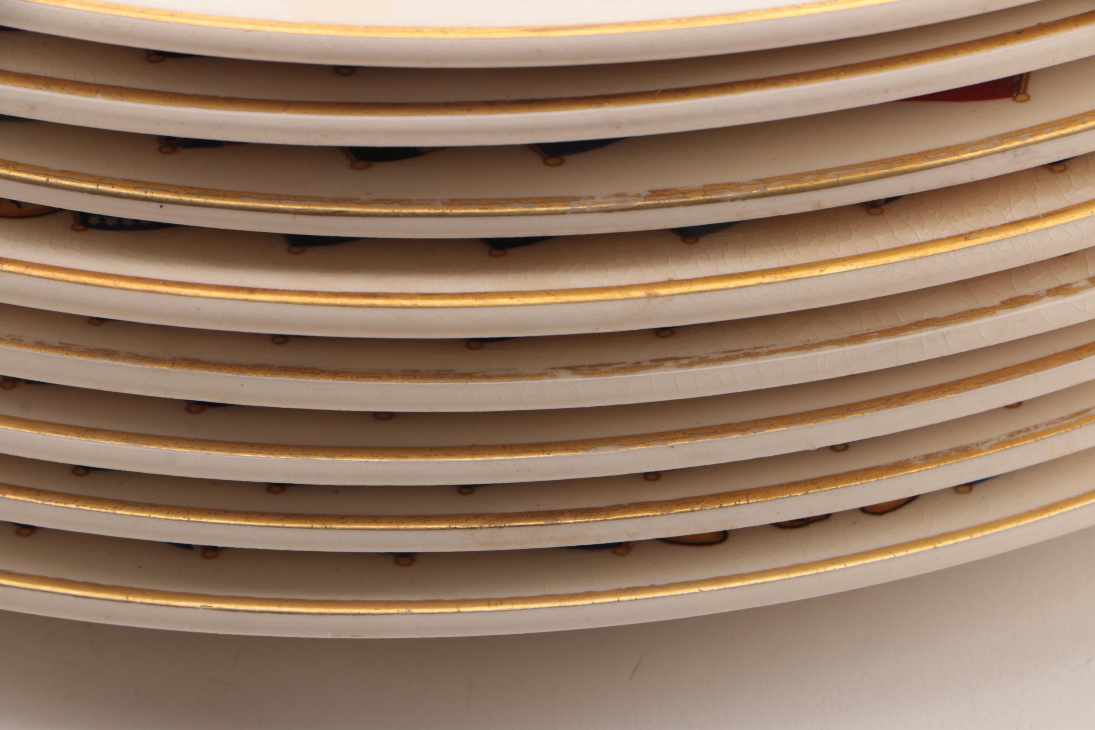 Vintage Old Colony China Co. "Allied Nations" Commemorative Plates