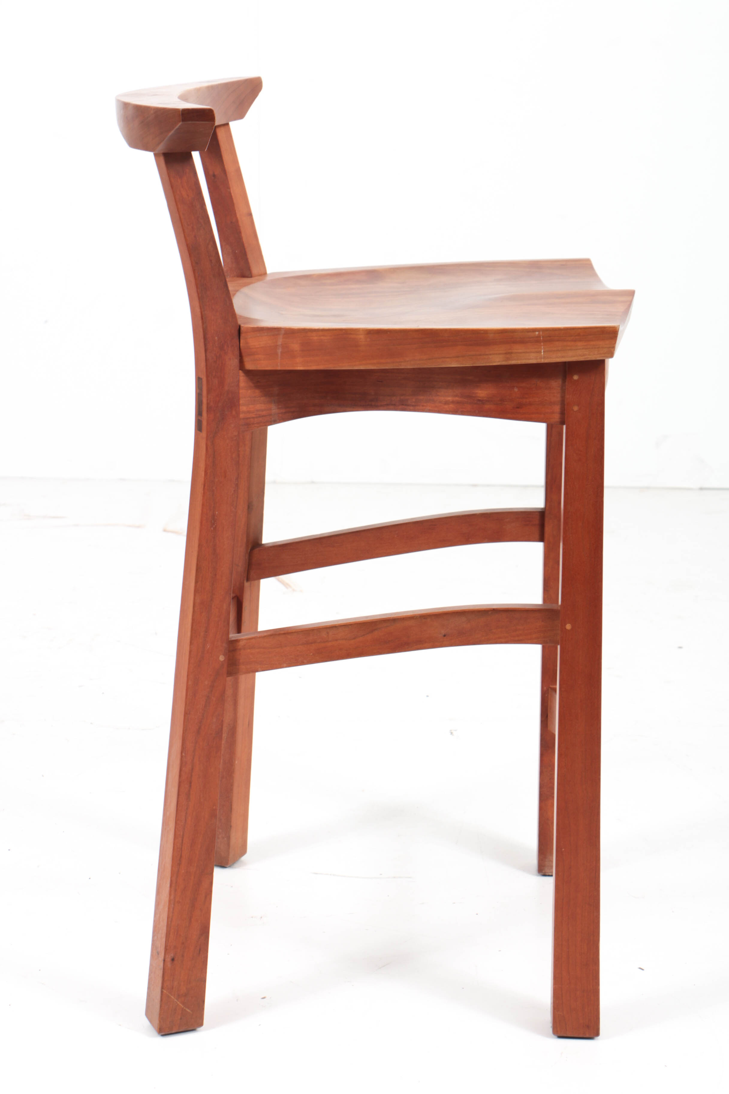 Contemporary Japanese-Inspired Cherrywood "Edo" Bar Stools by Thomas Moser