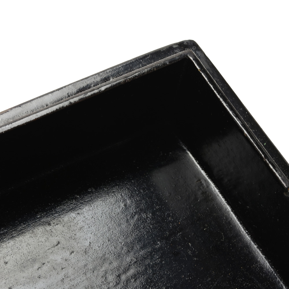 Chinese Green Lacquer Box with Jade Dragon