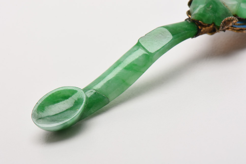 Qing Dynasty 900 Silver Kingfisher Feather and Gemstone Hairpin Earpick