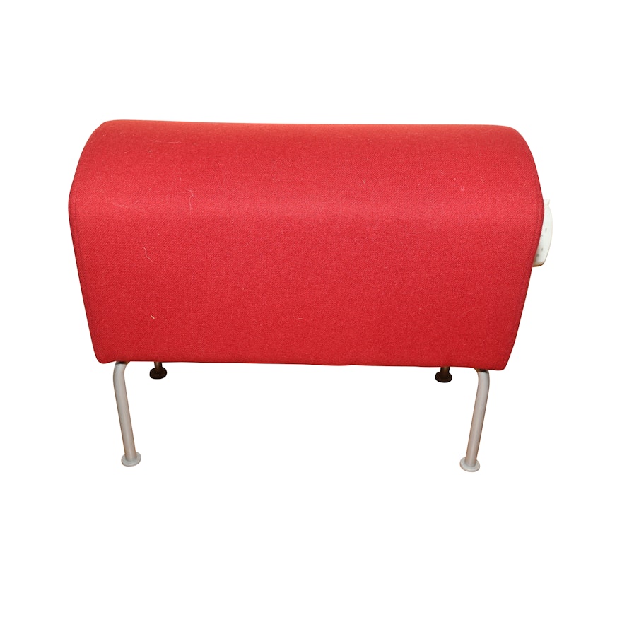 Contemporary Red Upholstered Accent Bench