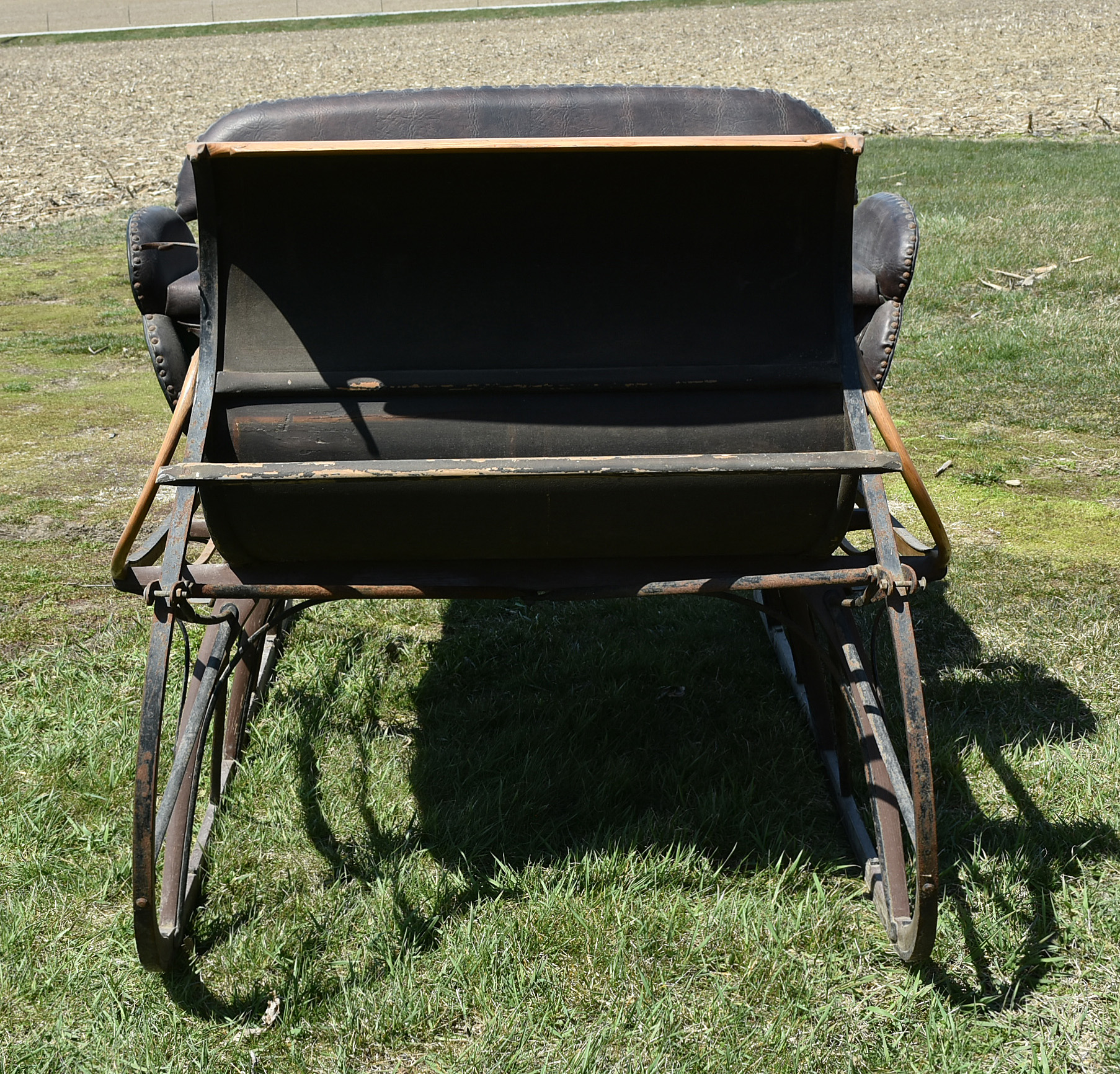 Antique Horse-Drawn Two-Seater Open Sleigh