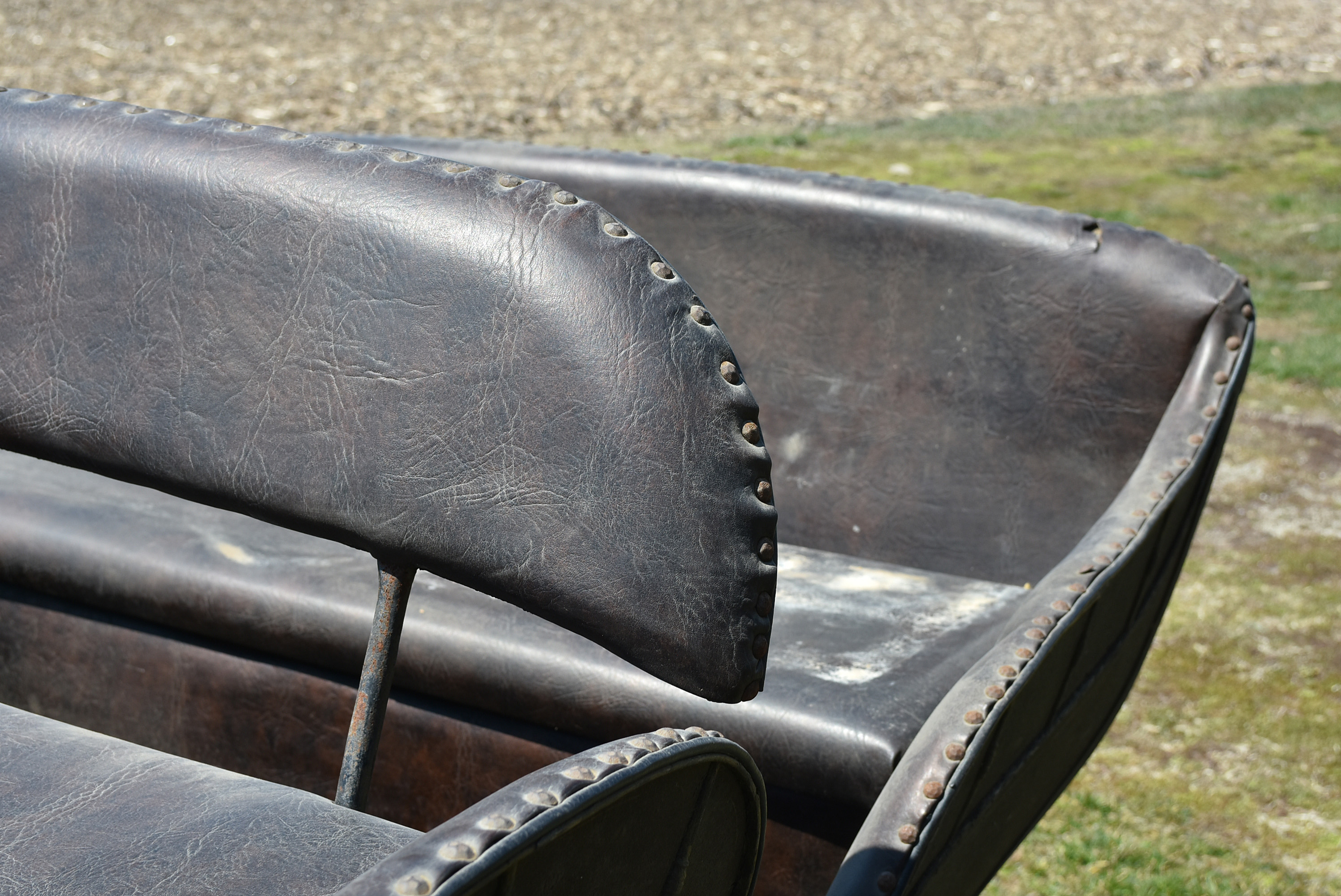 Antique Horse-Drawn Two-Seater Open Sleigh