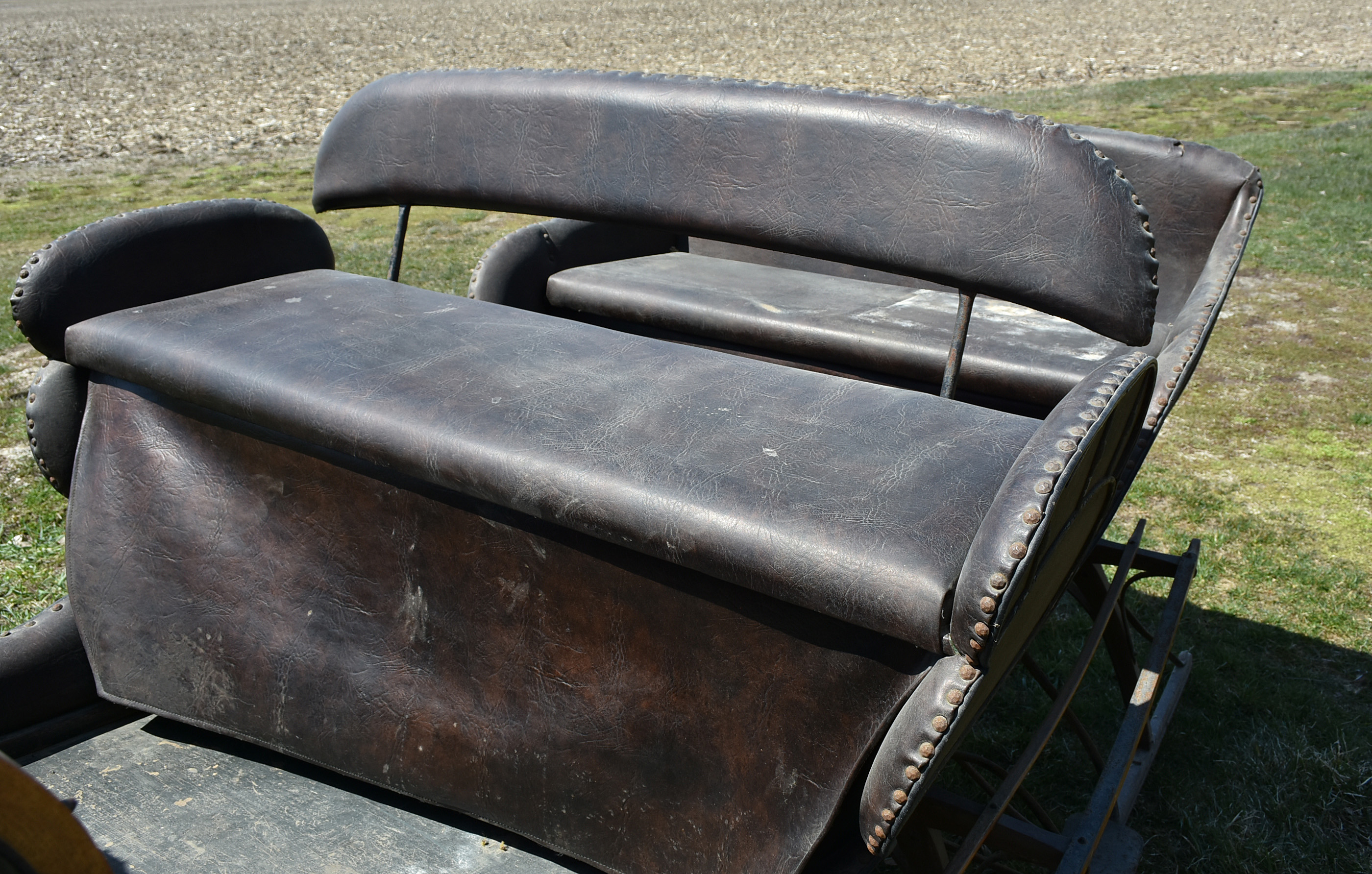 Antique Horse-Drawn Two-Seater Open Sleigh