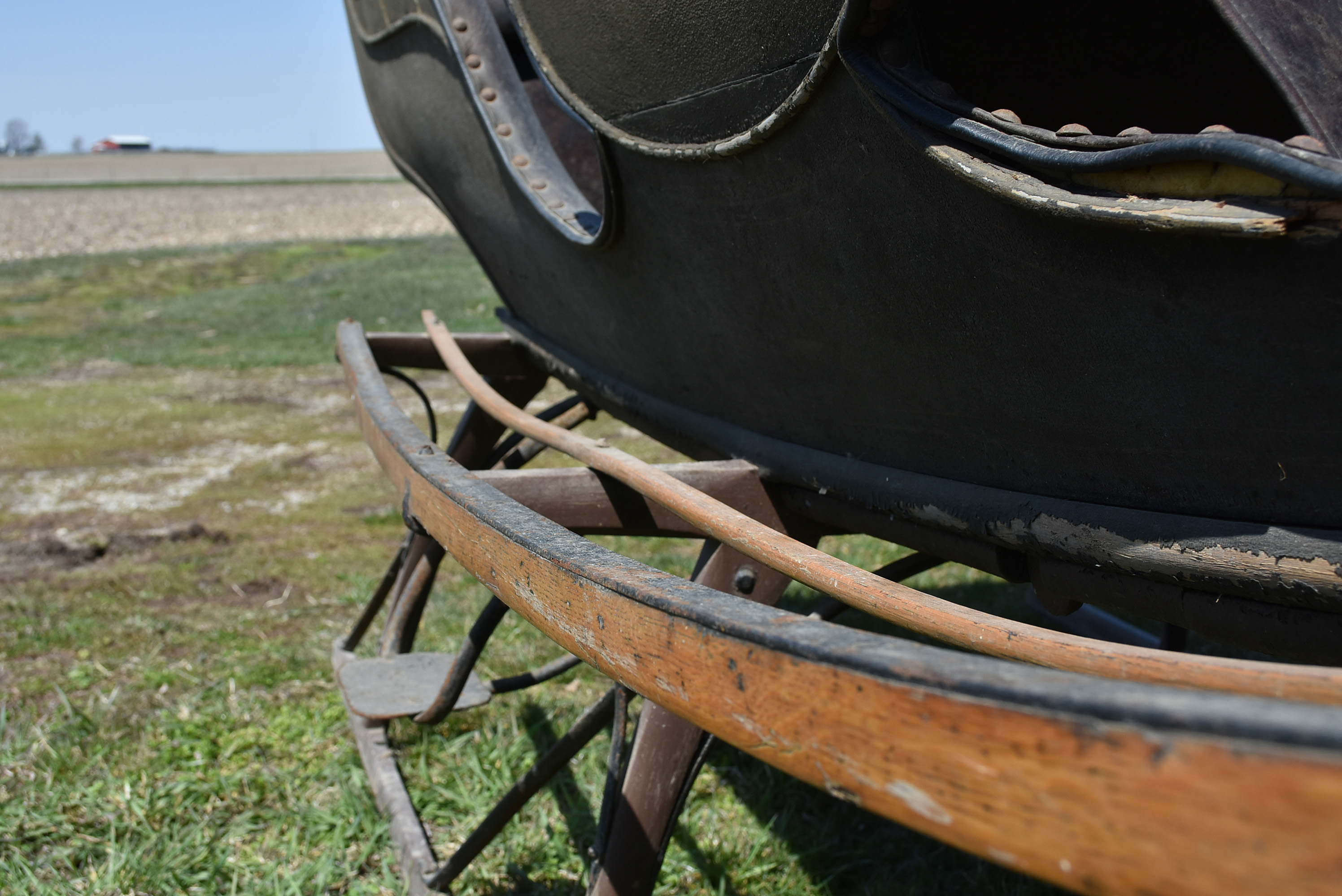 Antique Horse-Drawn Two-Seater Open Sleigh