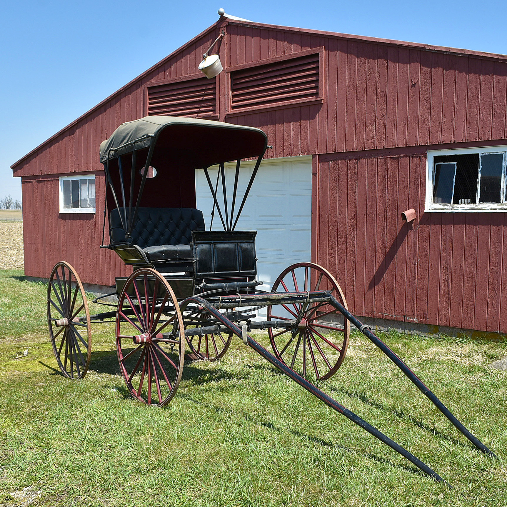Antique Horse-Drawn Runabout Buggy by Peters Buggy Co. of Columbus, Ohio