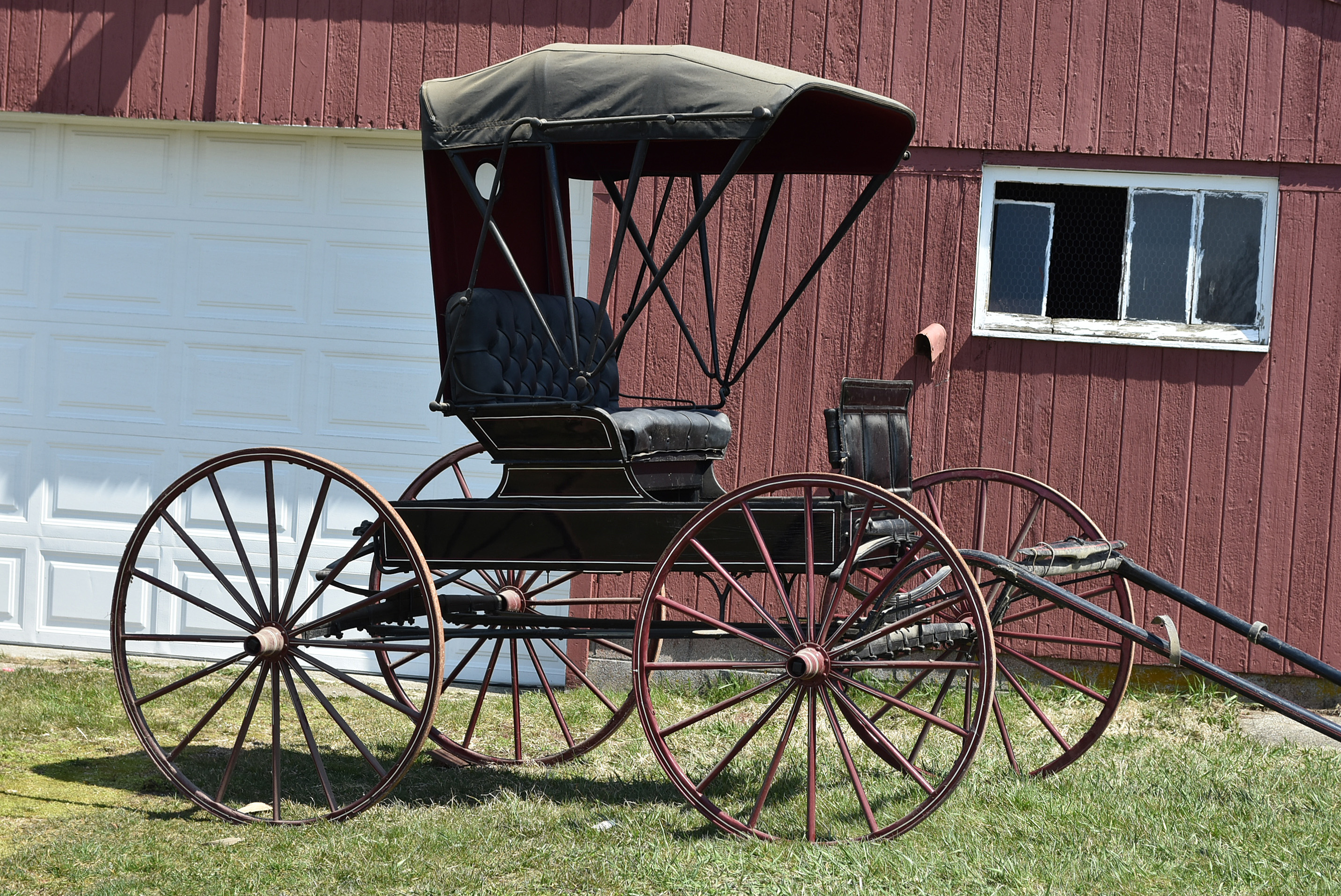 Antique Horse-Drawn Runabout Buggy by Peters Buggy Co. of Columbus, Ohio