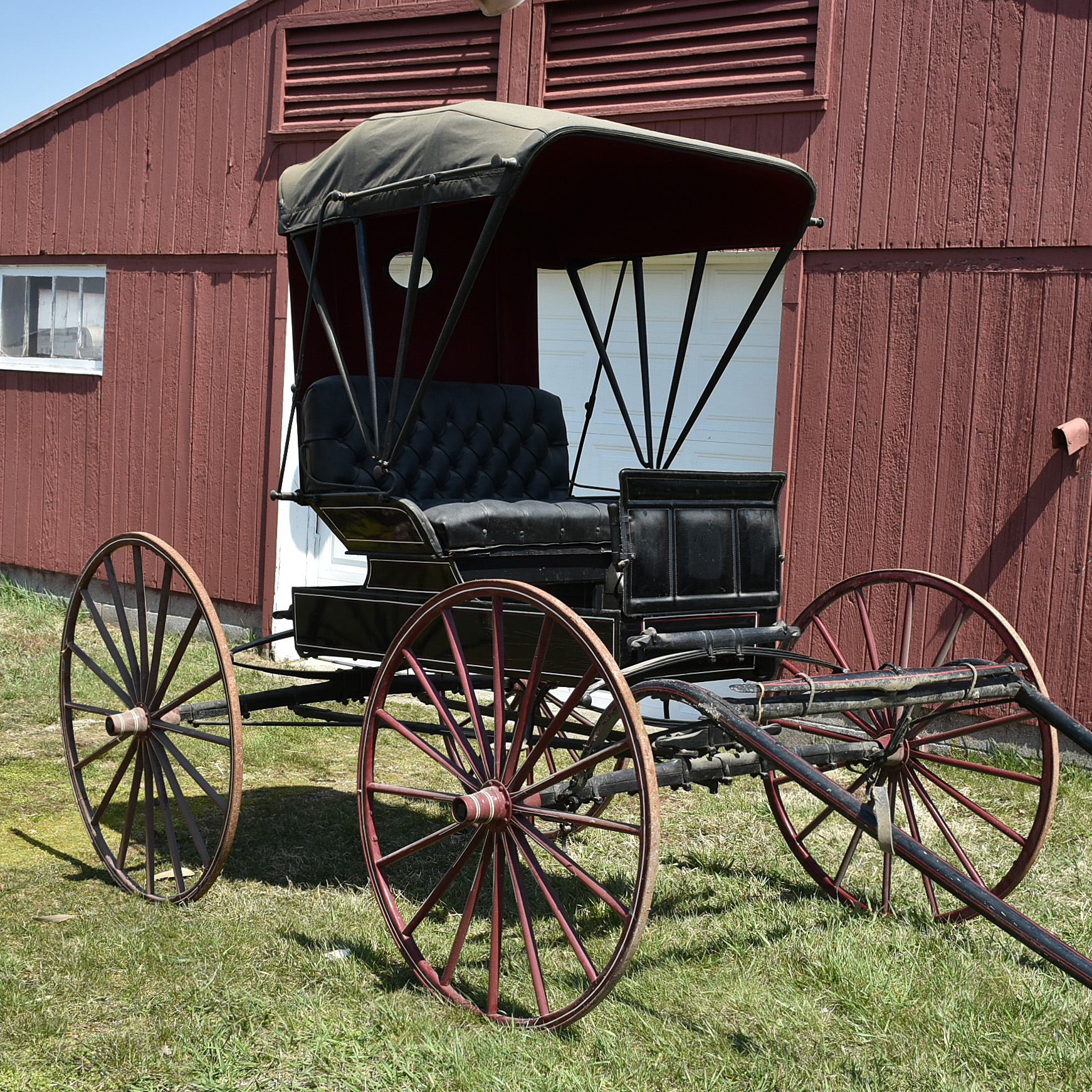 Antique Horse-Drawn Runabout Buggy by Peters Buggy Co. of Columbus, Ohio
