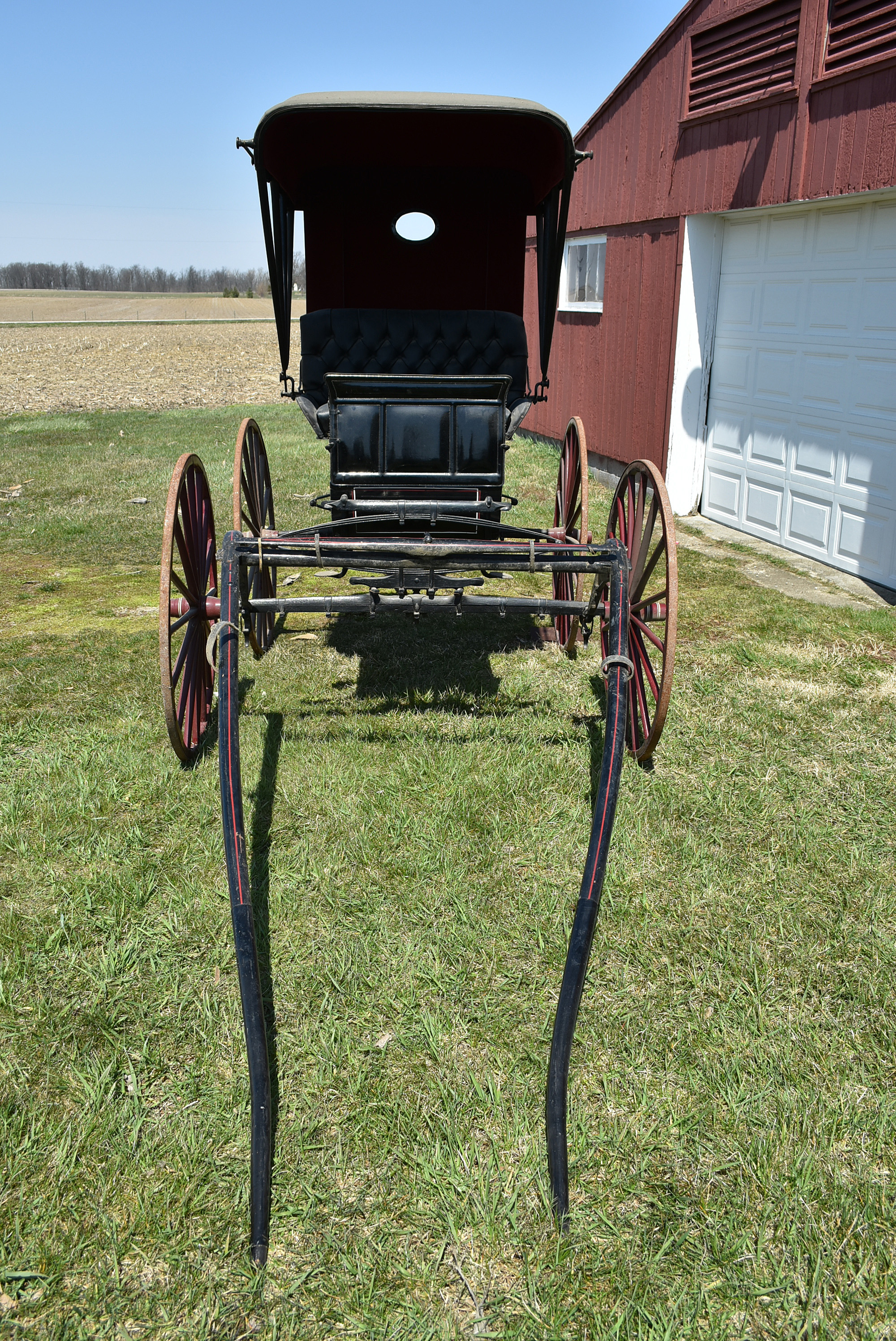 Antique Horse-Drawn Runabout Buggy by Peters Buggy Co. of Columbus, Ohio