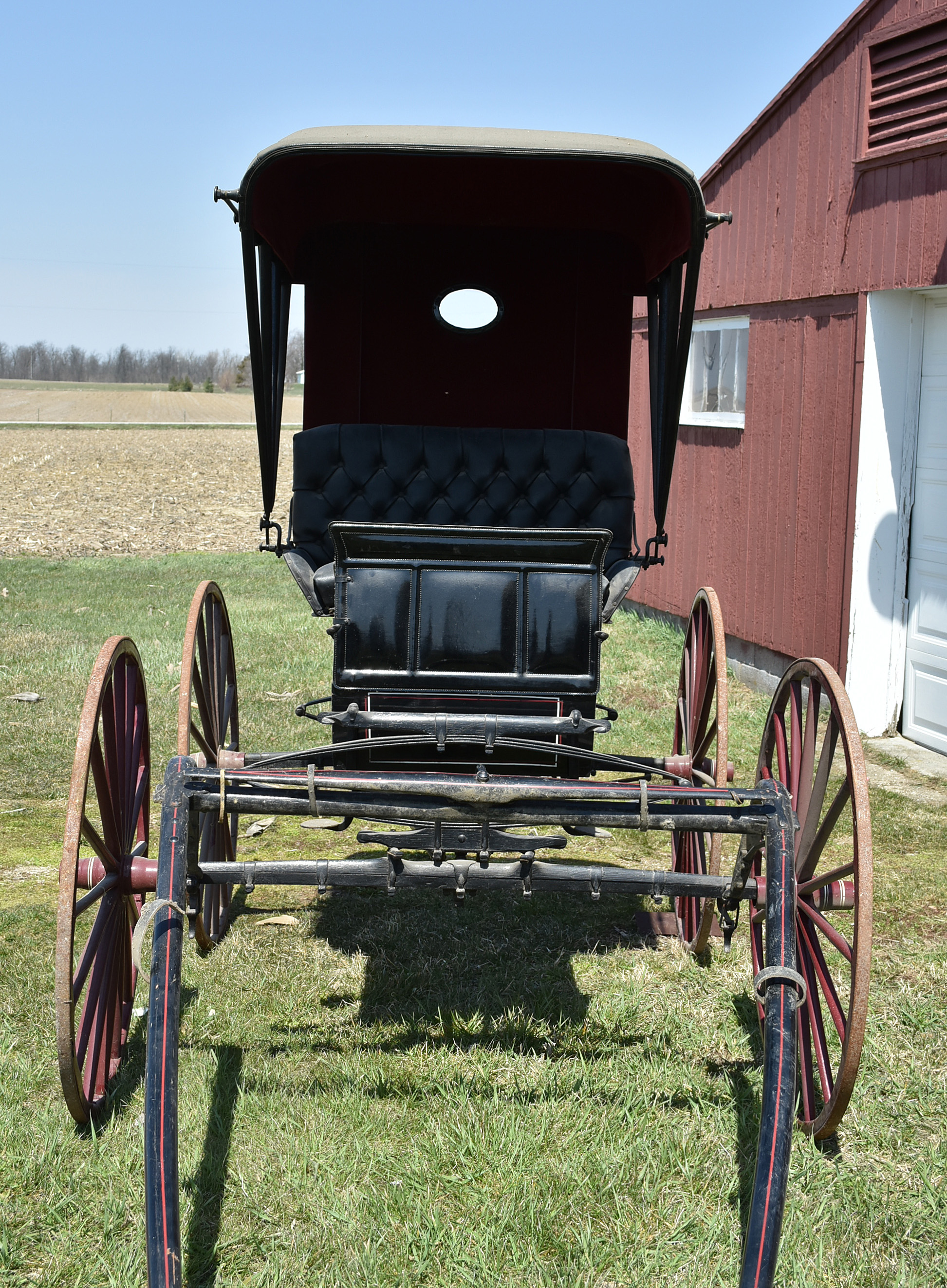 Antique Horse-Drawn Runabout Buggy by Peters Buggy Co. of Columbus, Ohio