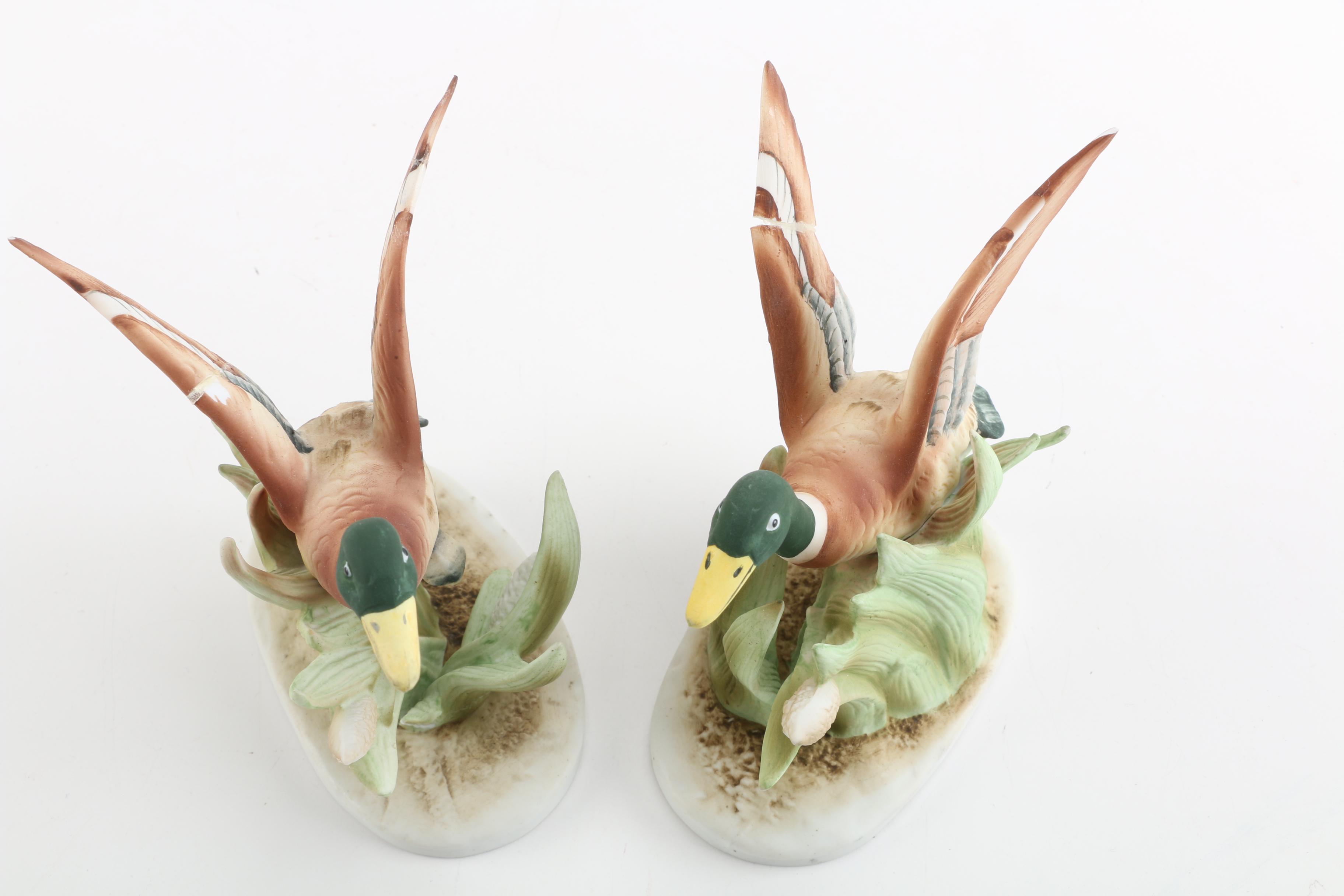 Lefton China Hand-Painted Duck Figurines