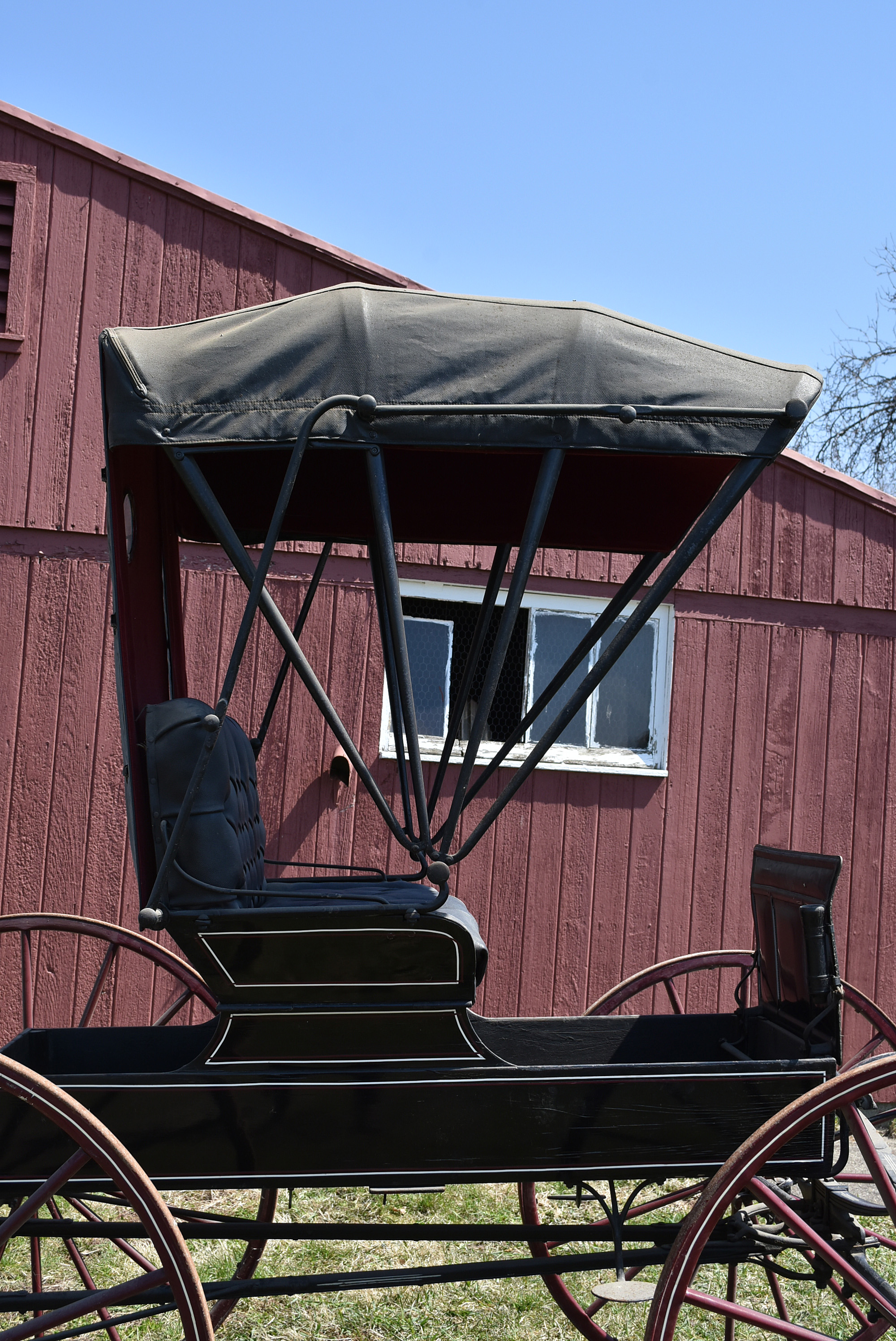 Antique Horse-Drawn Runabout Buggy by Peters Buggy Co. of Columbus, Ohio