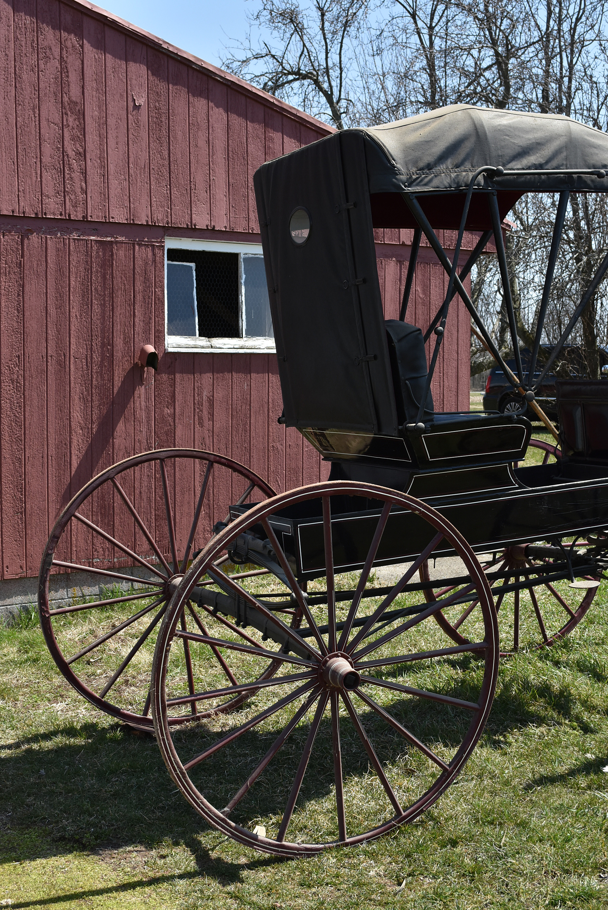 Antique Horse-Drawn Runabout Buggy by Peters Buggy Co. of Columbus, Ohio