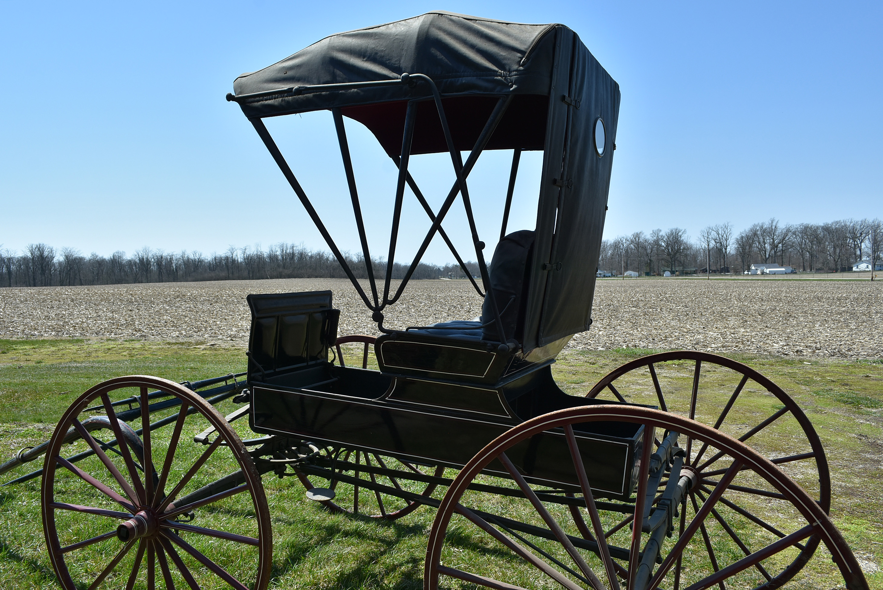 Antique Horse-Drawn Runabout Buggy by Peters Buggy Co. of Columbus, Ohio