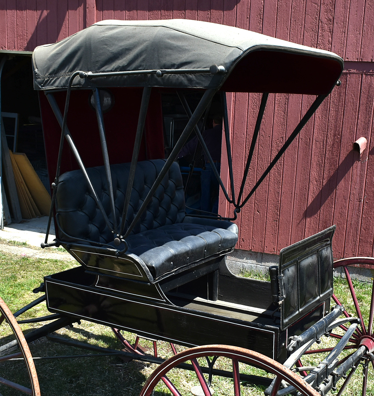 Antique Horse-Drawn Runabout Buggy by Peters Buggy Co. of Columbus, Ohio