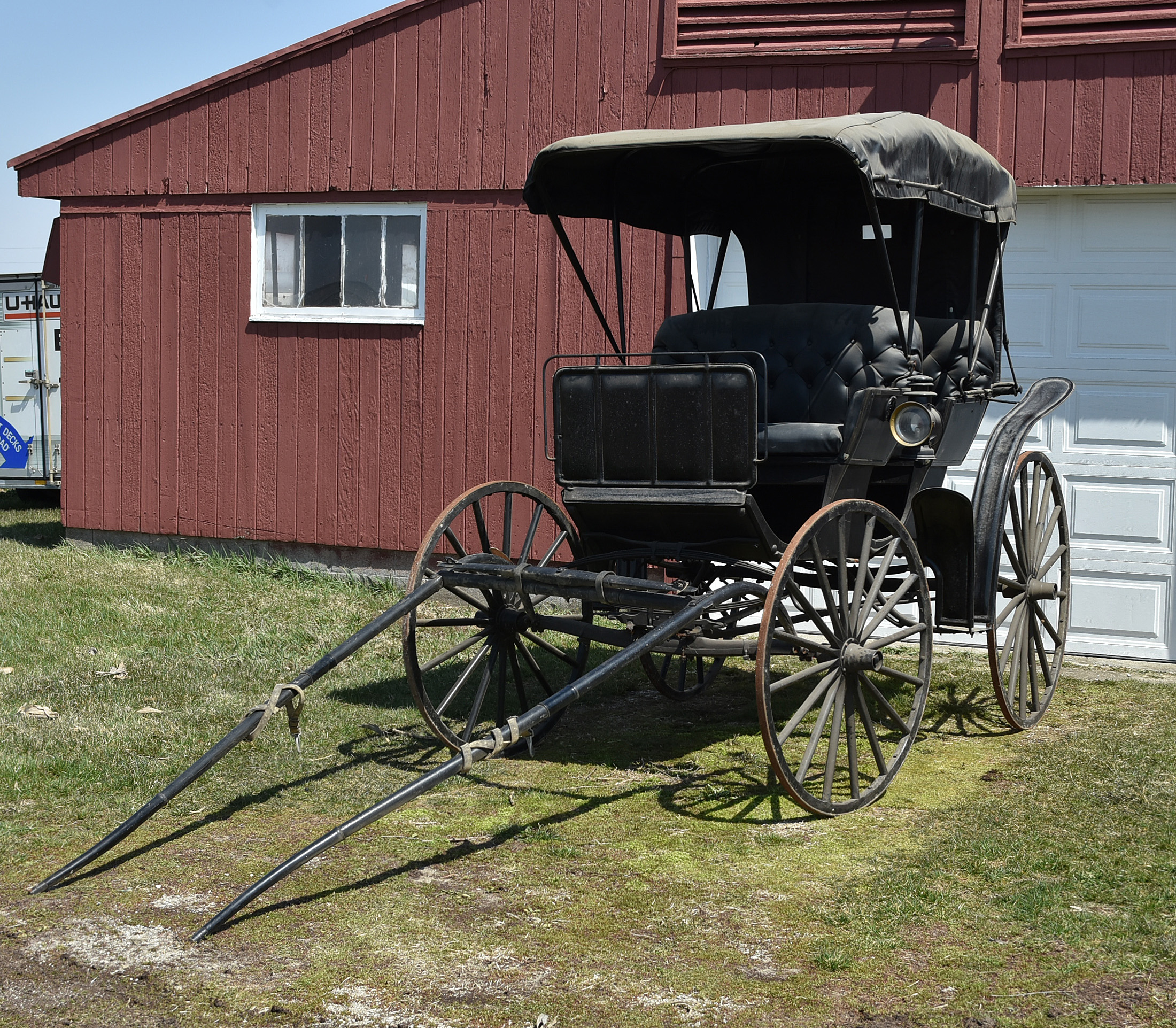 Antique Horse-Drawn Two-Seater Buggy with Dietz Lanterns
