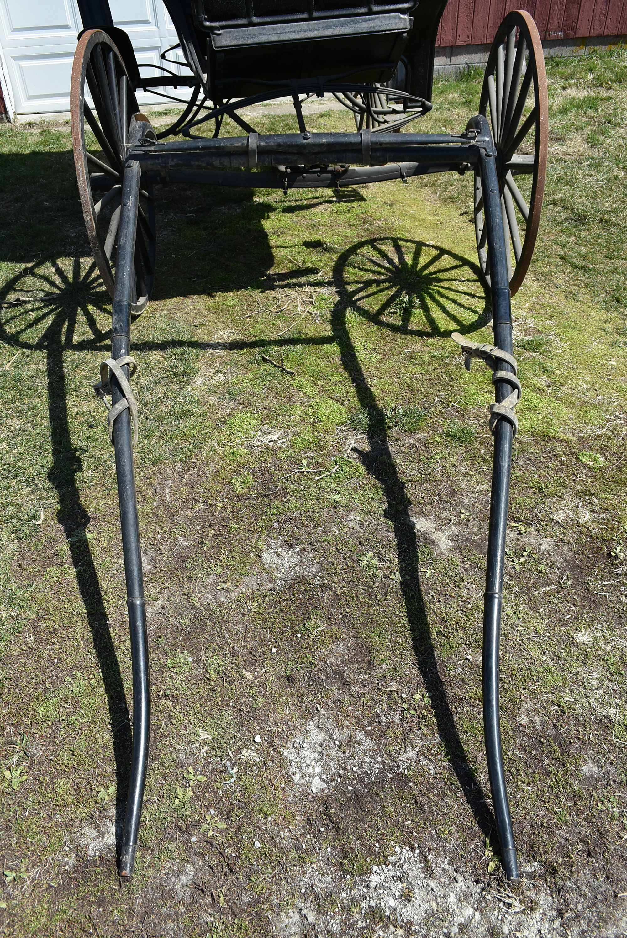 Antique Horse-Drawn Two-Seater Buggy with Dietz Lanterns