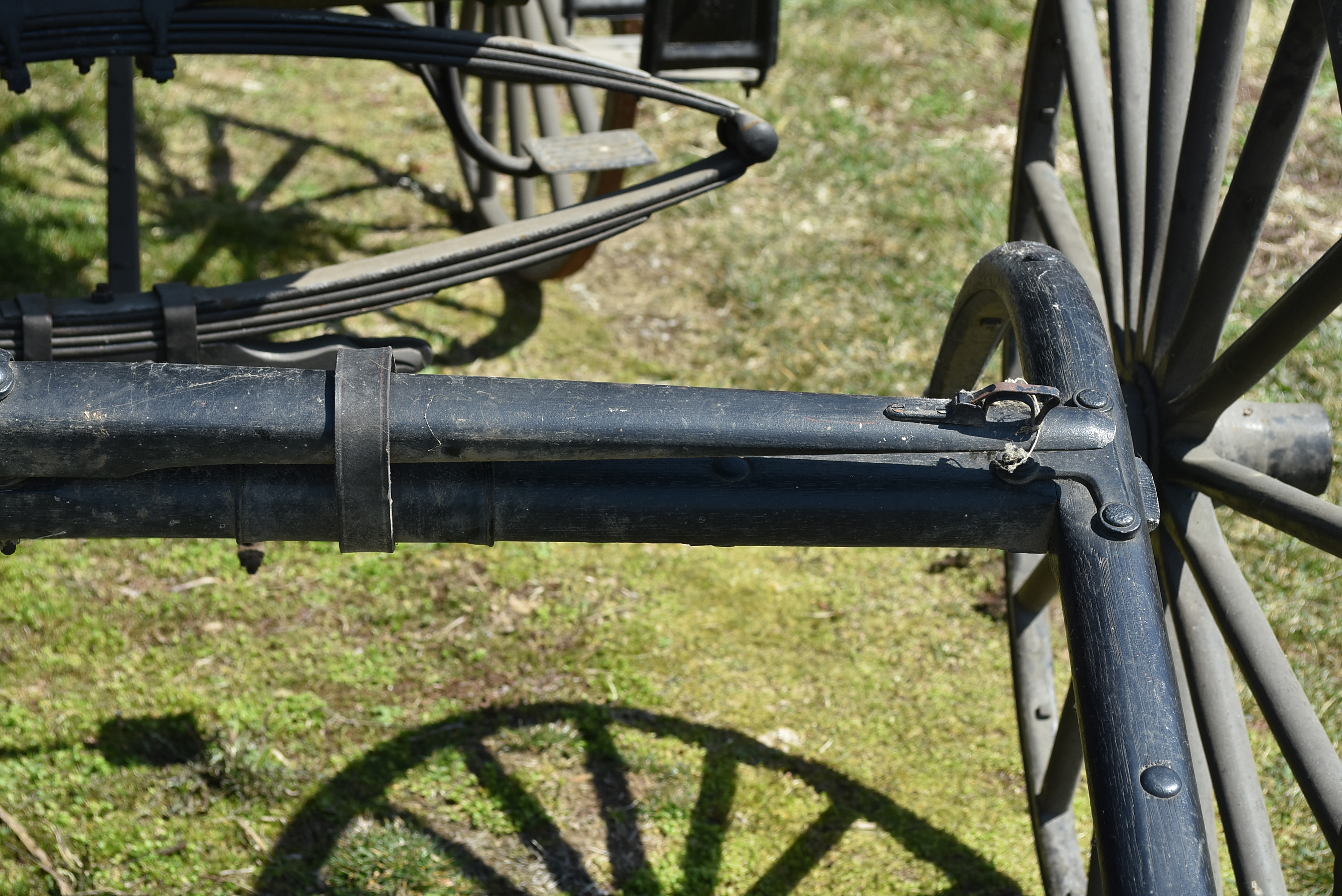 Antique Horse-Drawn Two-Seater Buggy with Dietz Lanterns