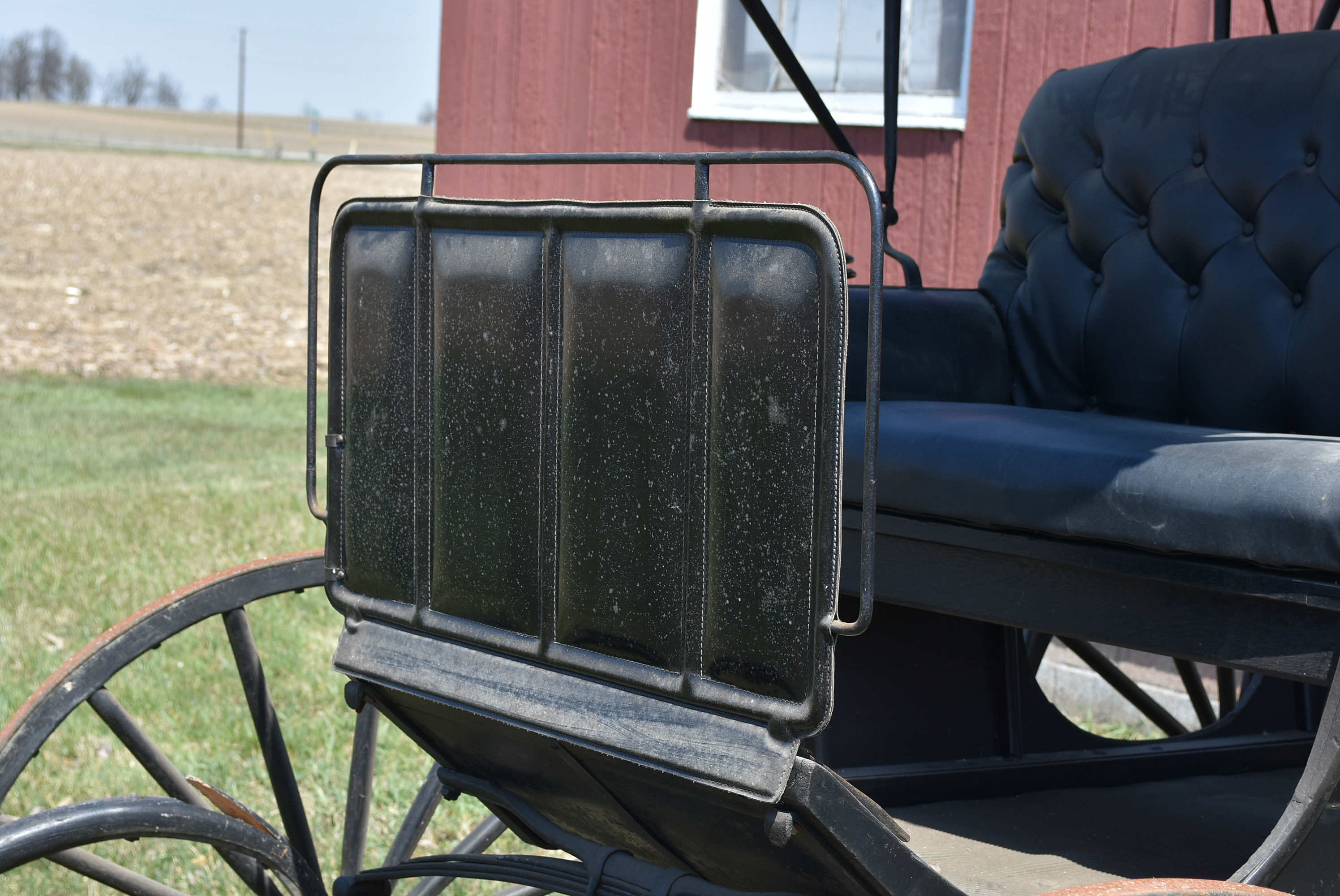 Antique Horse-Drawn Two-Seater Buggy with Dietz Lanterns