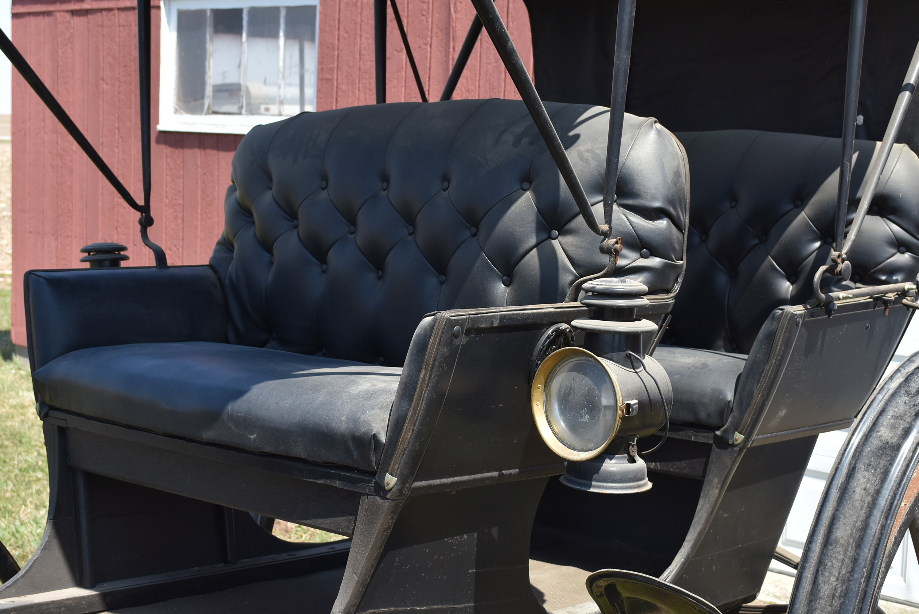 Antique Horse-Drawn Two-Seater Buggy with Dietz Lanterns