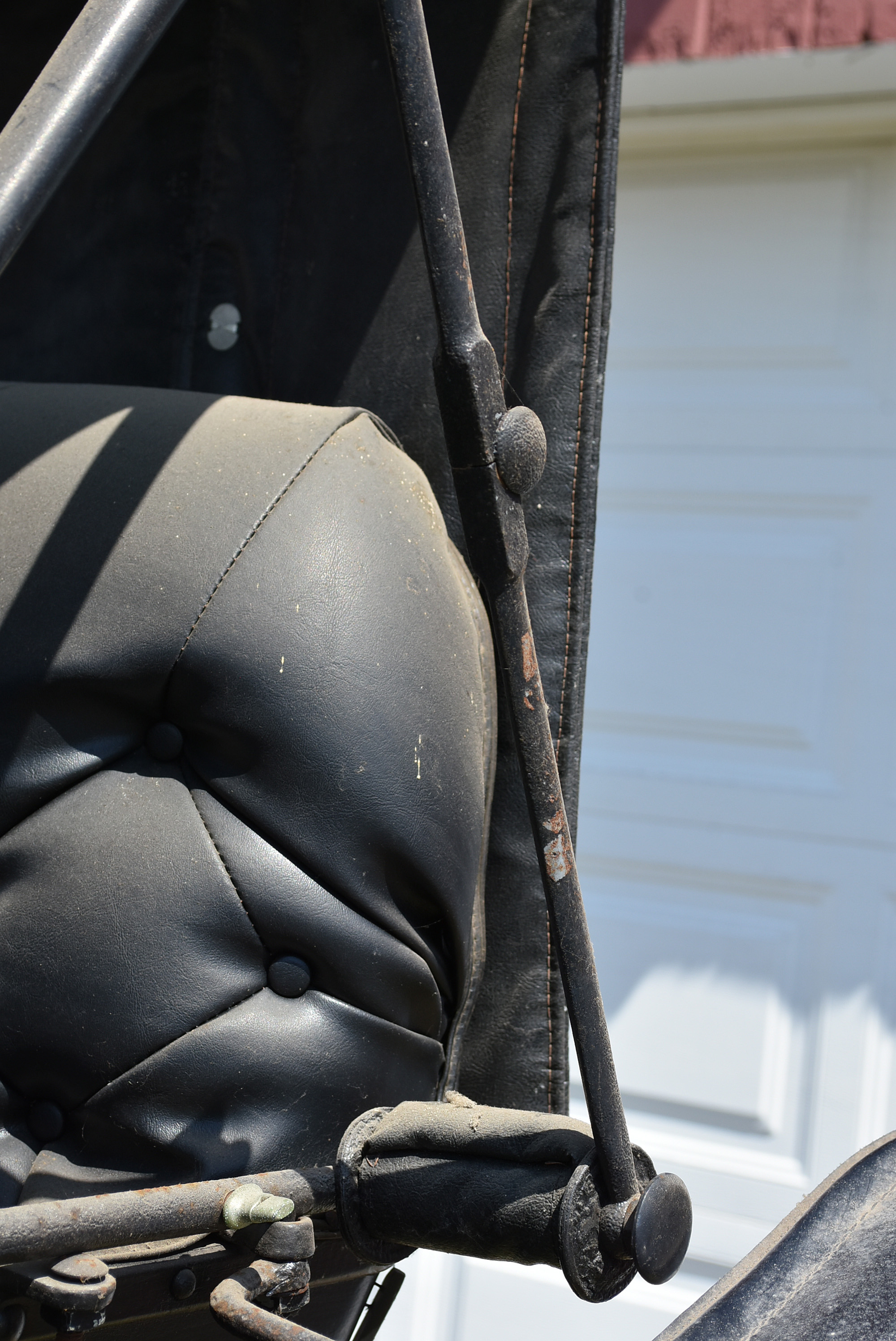 Antique Horse-Drawn Two-Seater Buggy with Dietz Lanterns