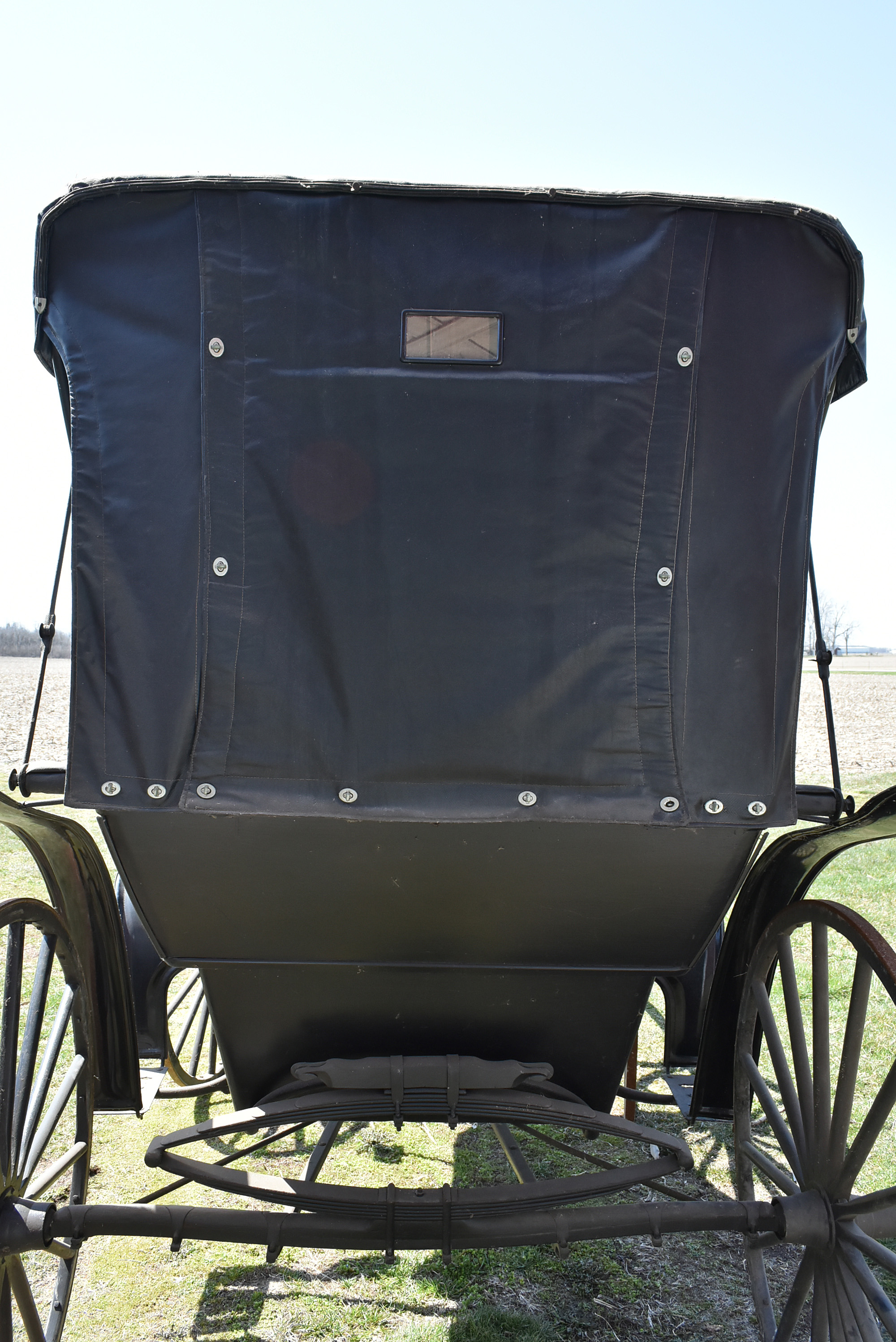 Antique Horse-Drawn Two-Seater Buggy with Dietz Lanterns