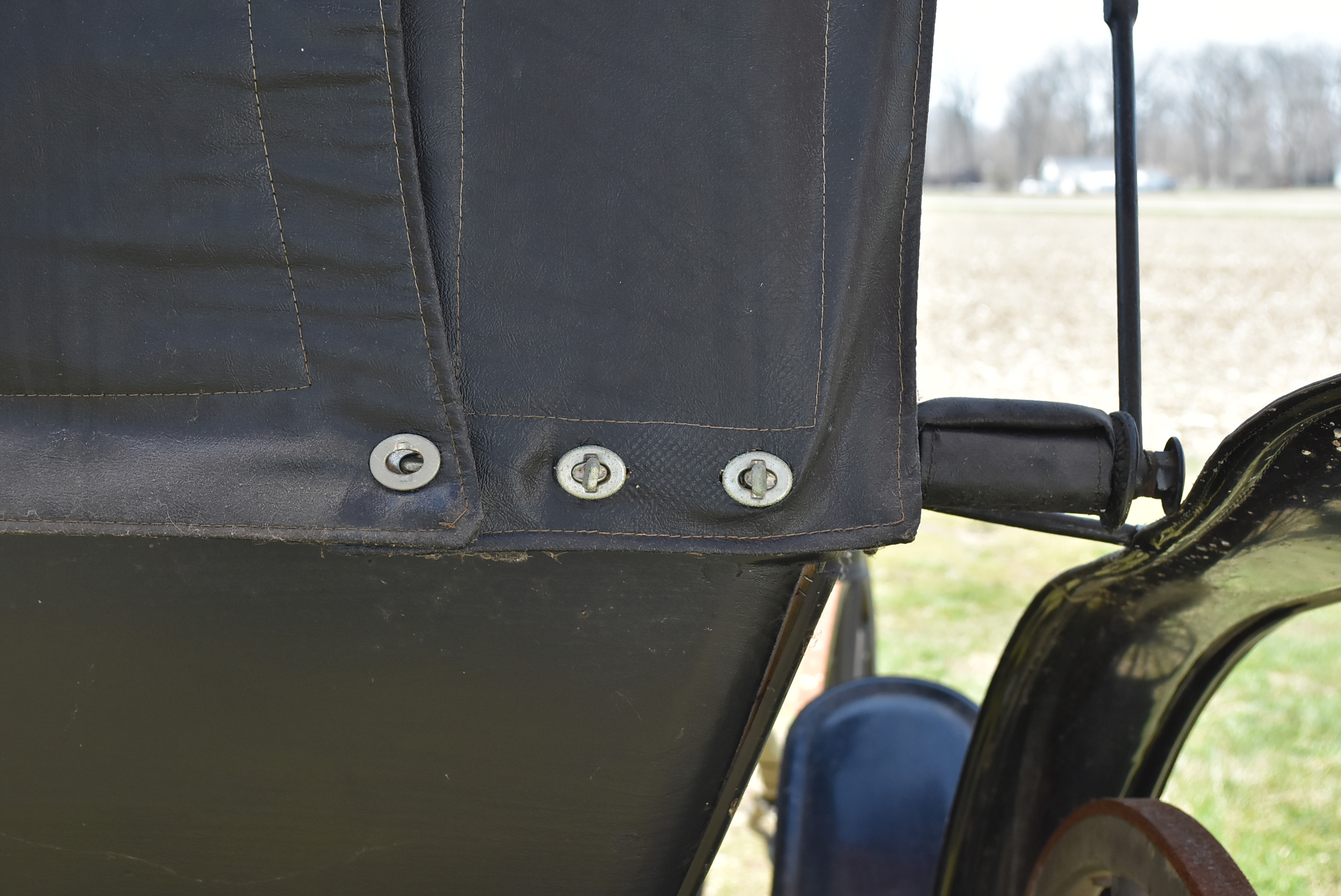 Antique Horse-Drawn Two-Seater Buggy with Dietz Lanterns