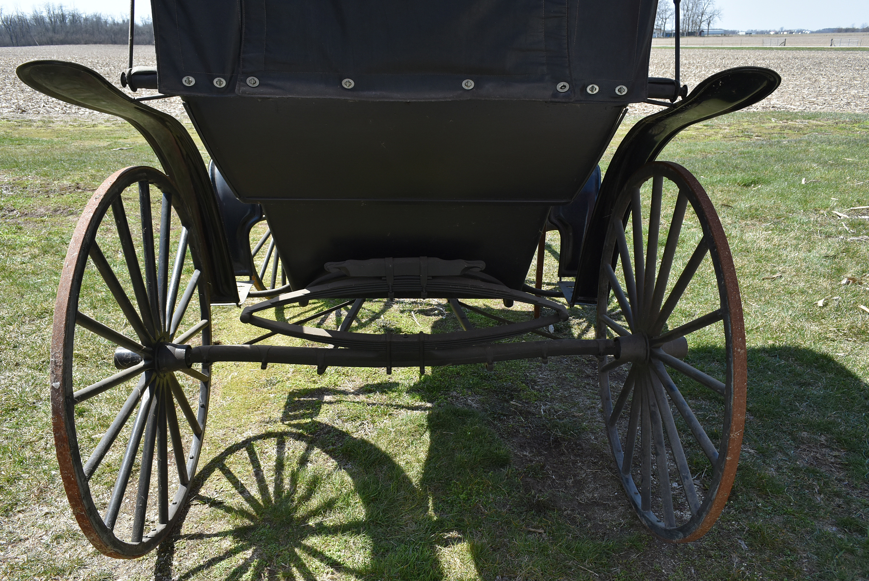 Antique Horse-Drawn Two-Seater Buggy with Dietz Lanterns