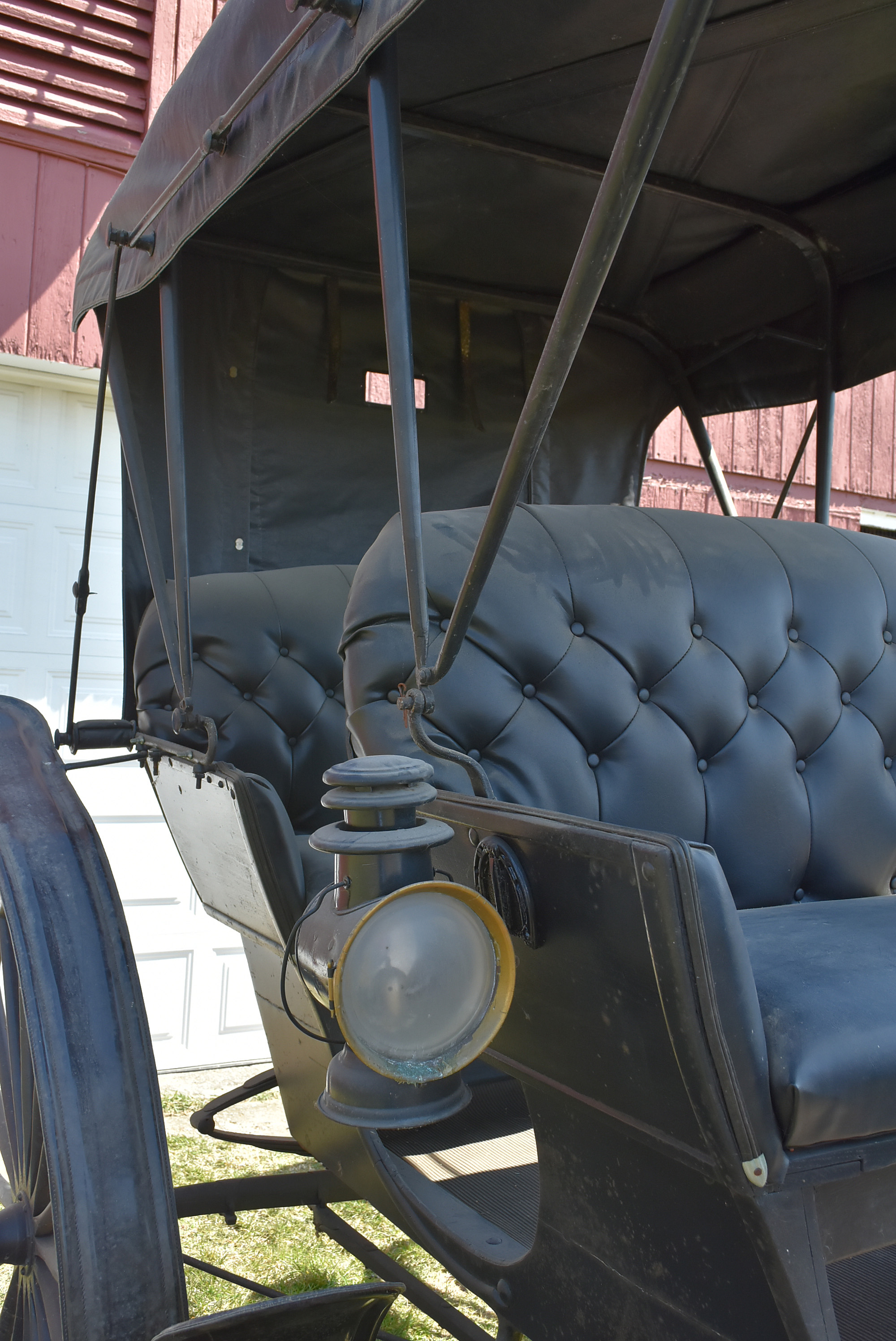 Antique Horse-Drawn Two-Seater Buggy with Dietz Lanterns