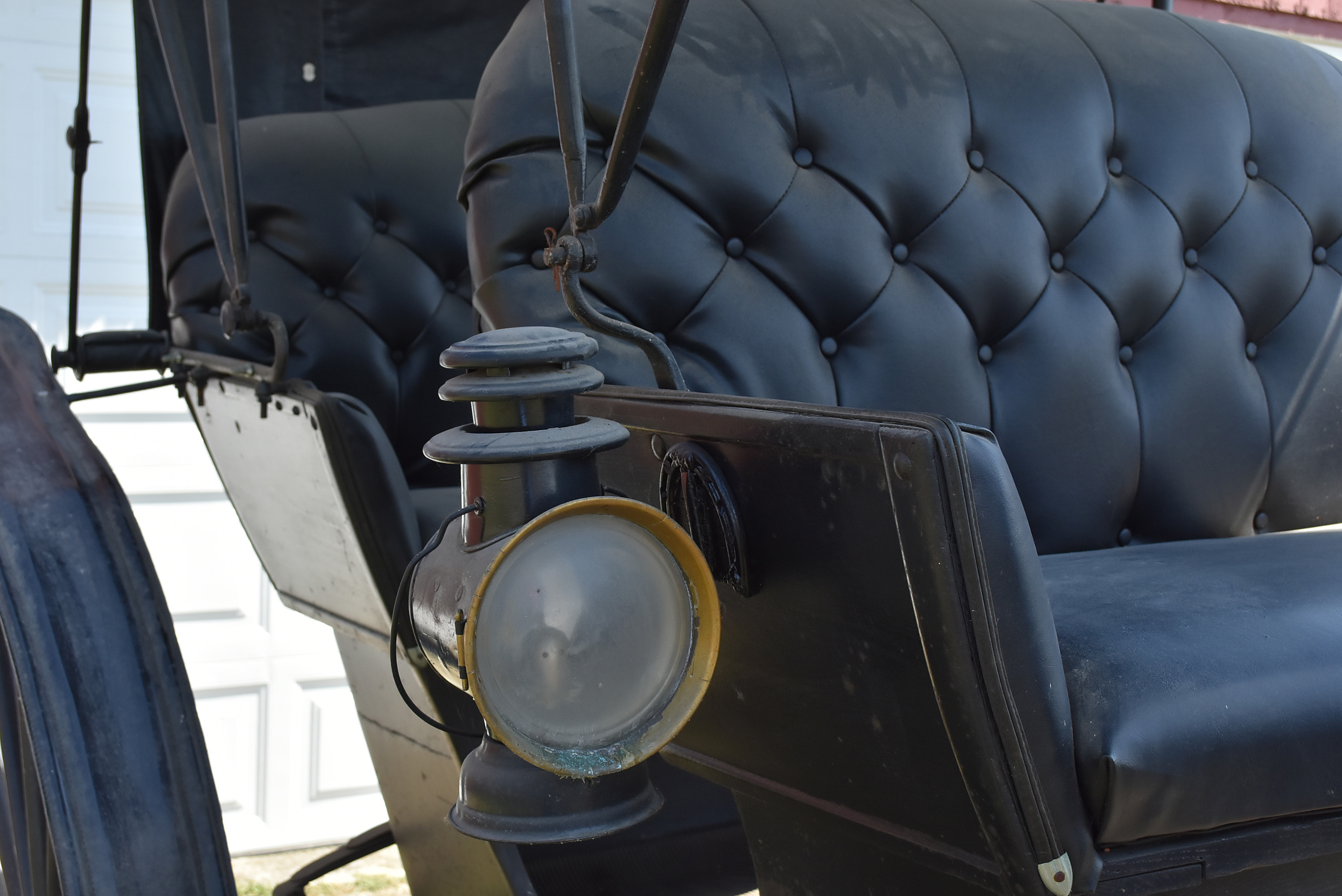 Antique Horse-Drawn Two-Seater Buggy with Dietz Lanterns