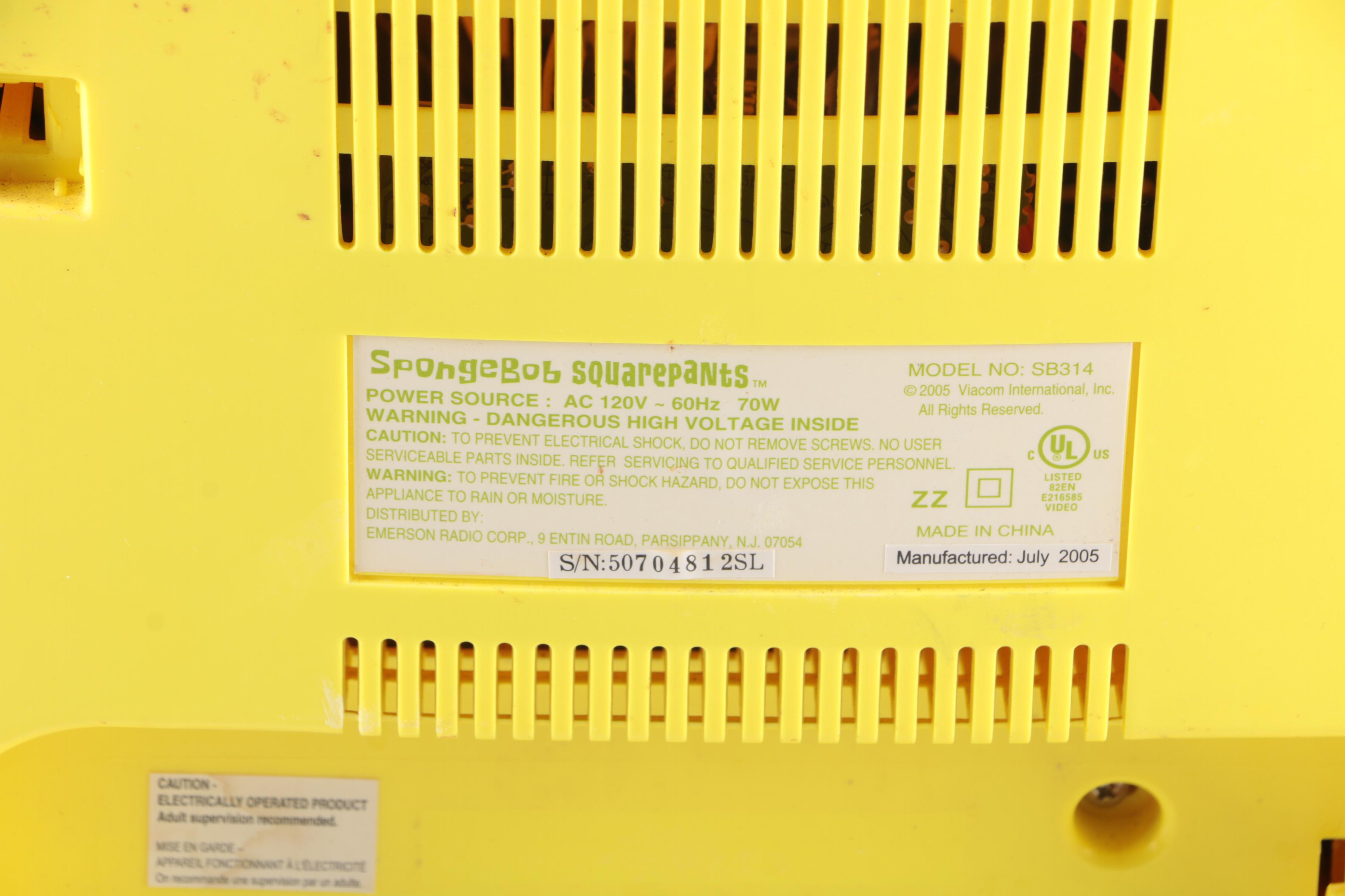 Emerson 13" "Spongebob Squarepants" Television and DVD Player