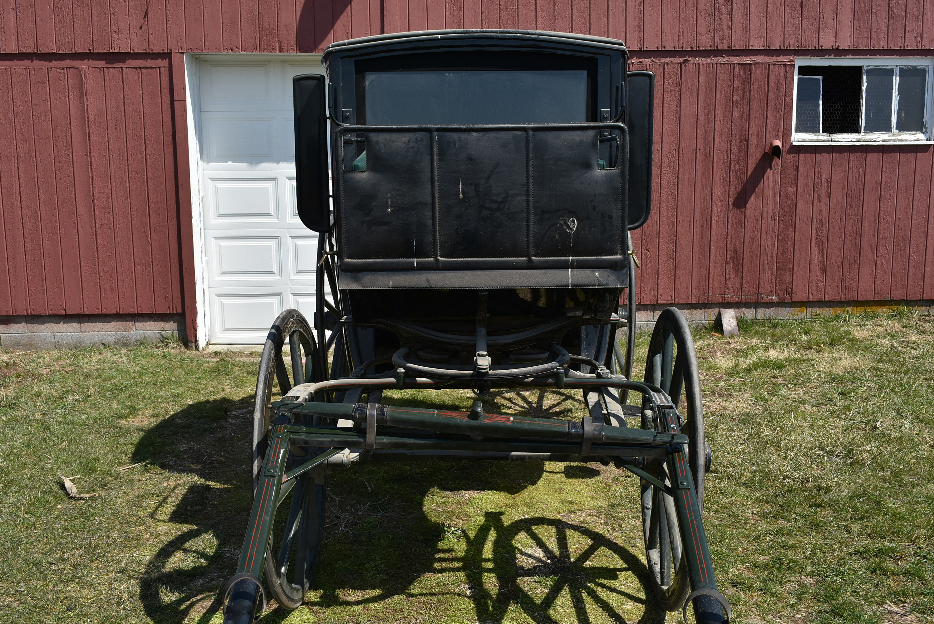 Antique Horse-Drawn Brougham Style Carriage by Hincks & Johnson of Bridgeport