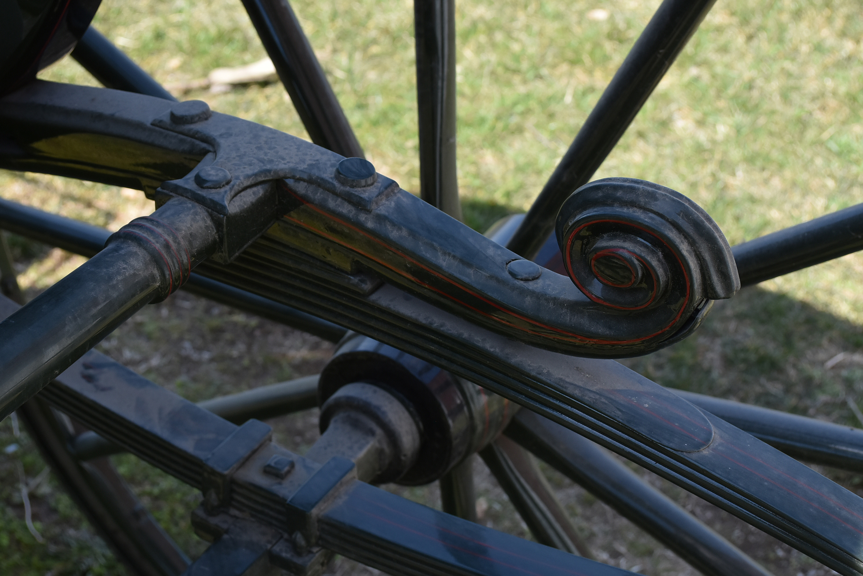 Antique Horse-Drawn Brougham Style Carriage by Hincks & Johnson of Bridgeport