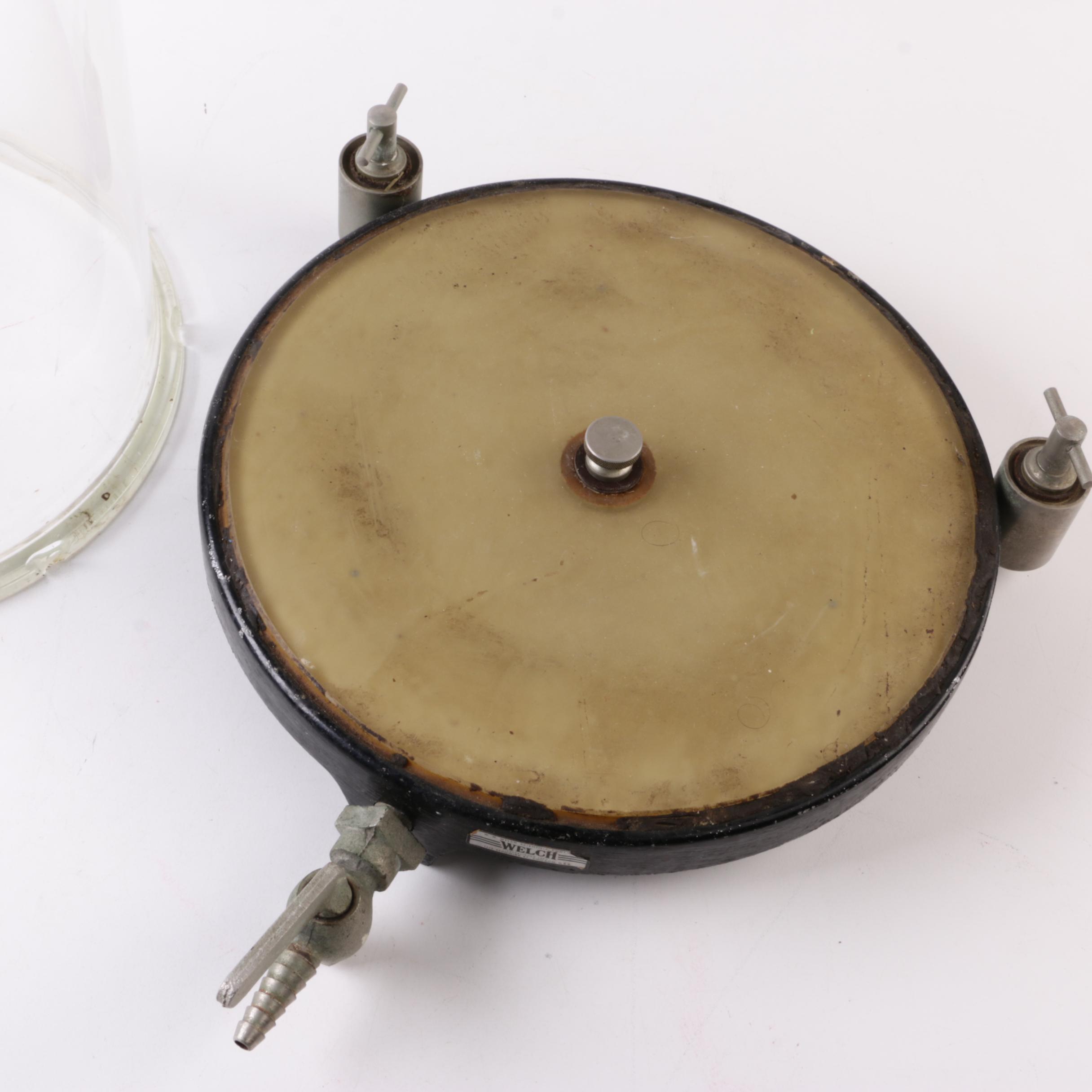 Vintage Welch Scientific Glass Bell Jar Laboratory Vacuum