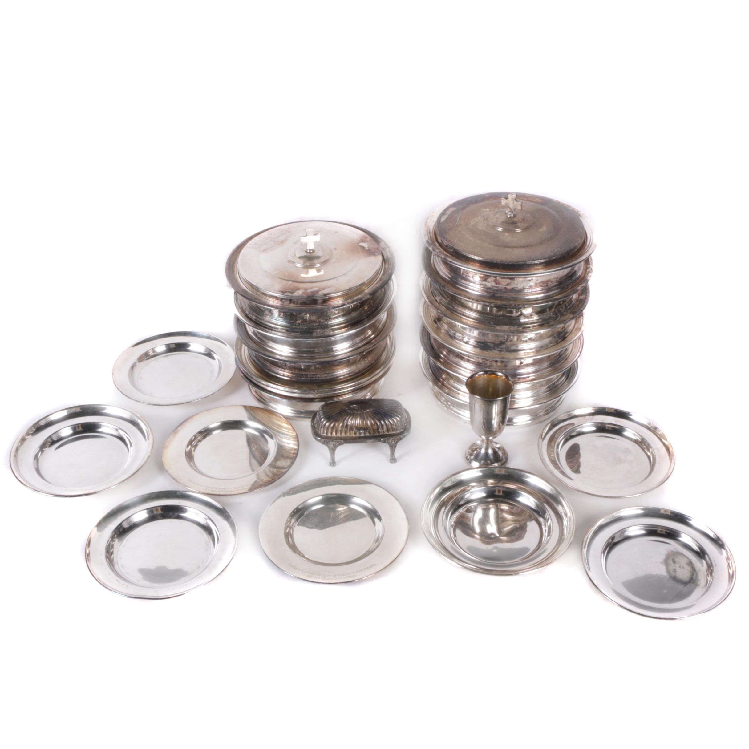 Wilcox Silver Plate Co. Communion Cup, Trays, and More