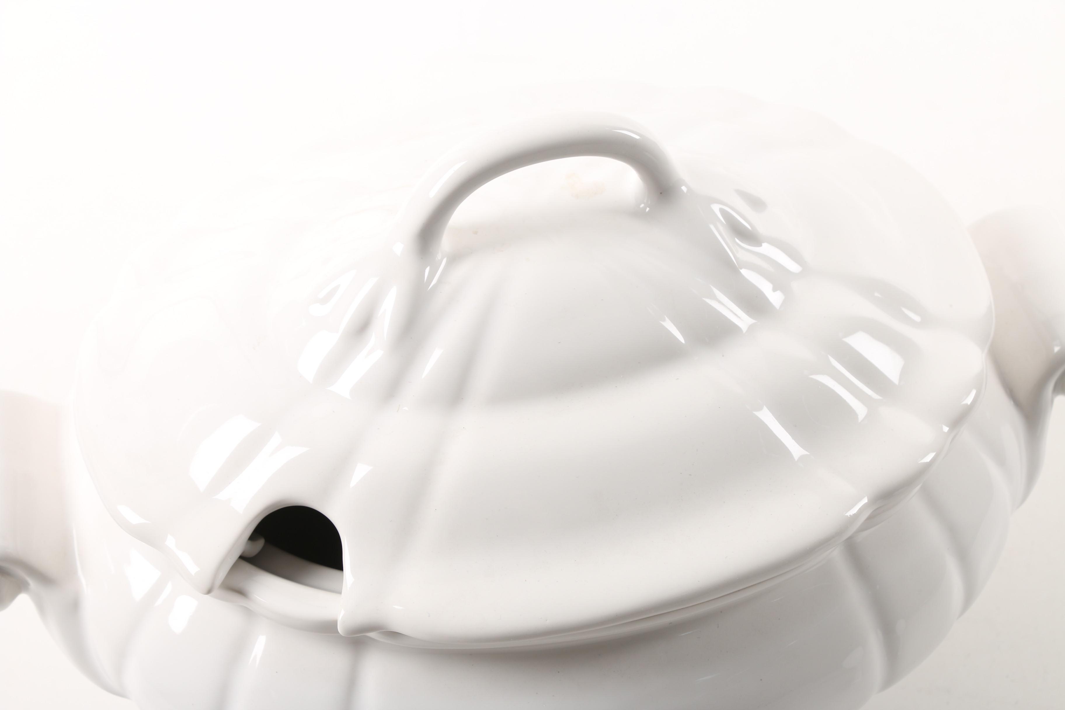 Portuguese Louçarte Ceramic Soup Tureen