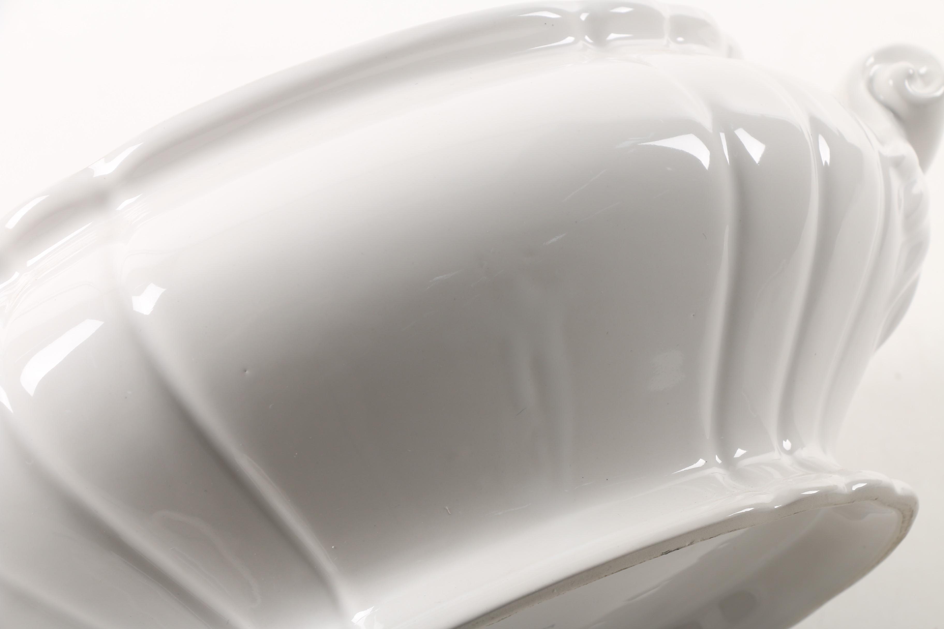 Portuguese Louçarte Ceramic Soup Tureen