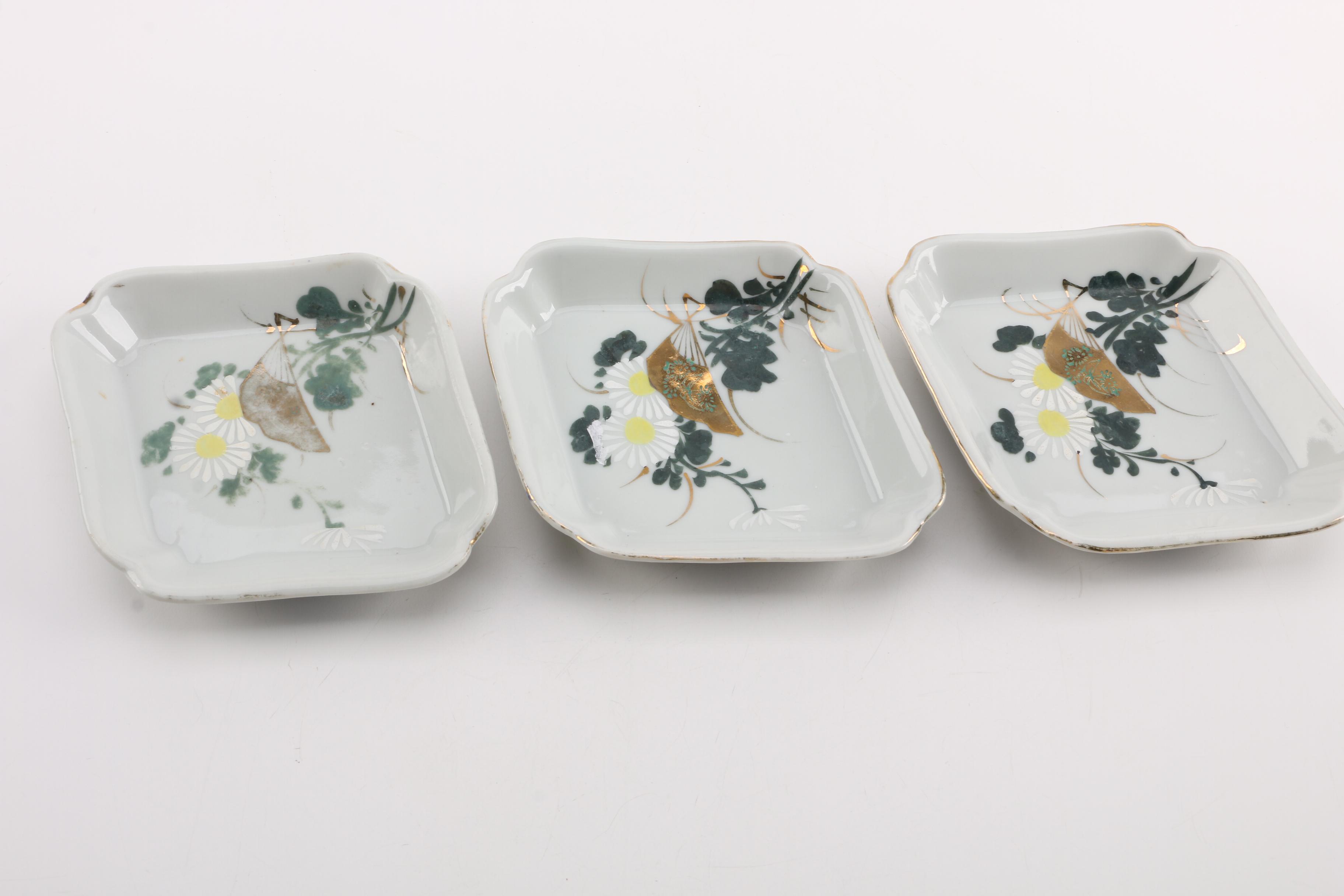 Vintage Japanese Porcelain Trinket Dishes